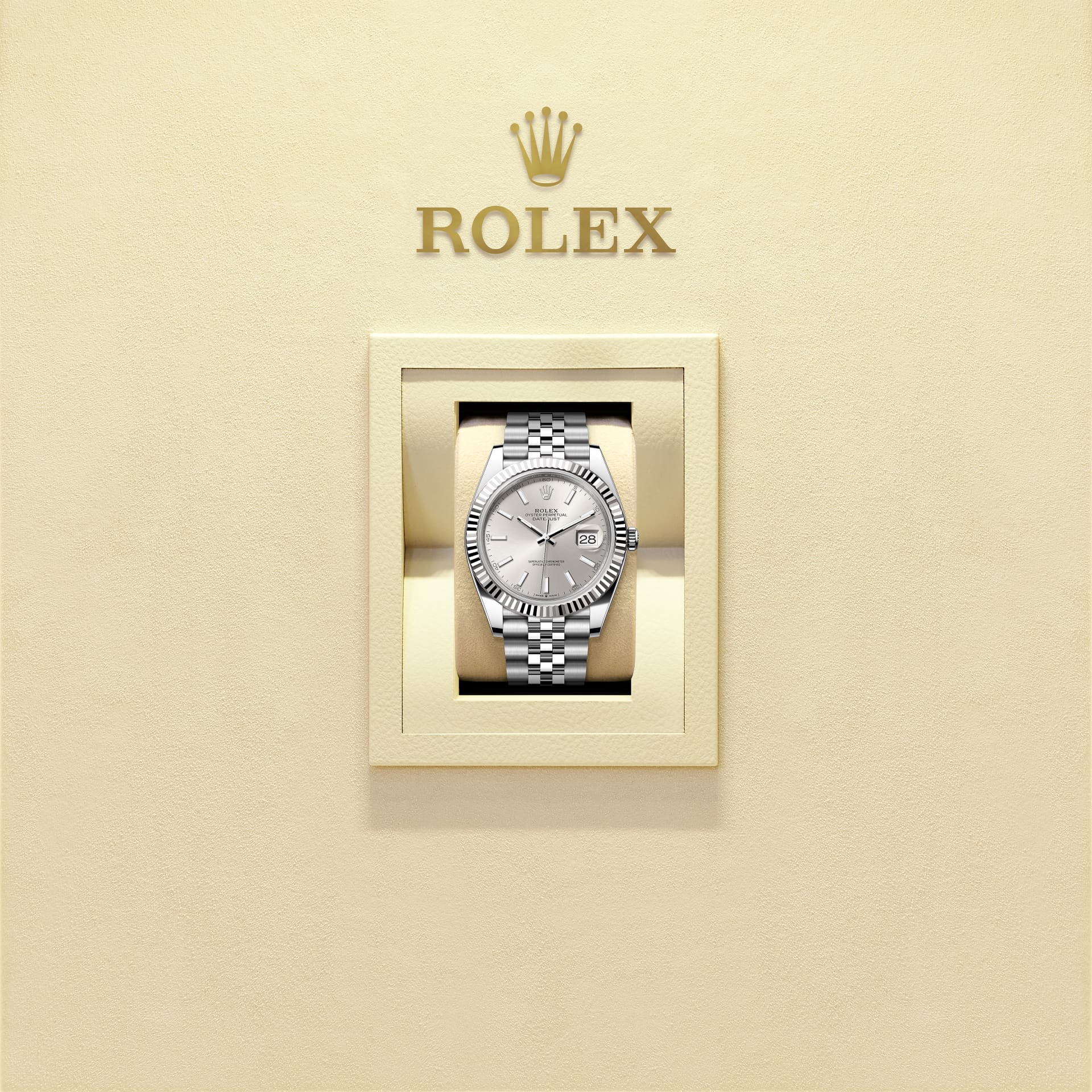 Rolex Datejust 41腕錶：白色黃金及蠔式鋼- m126334-0004