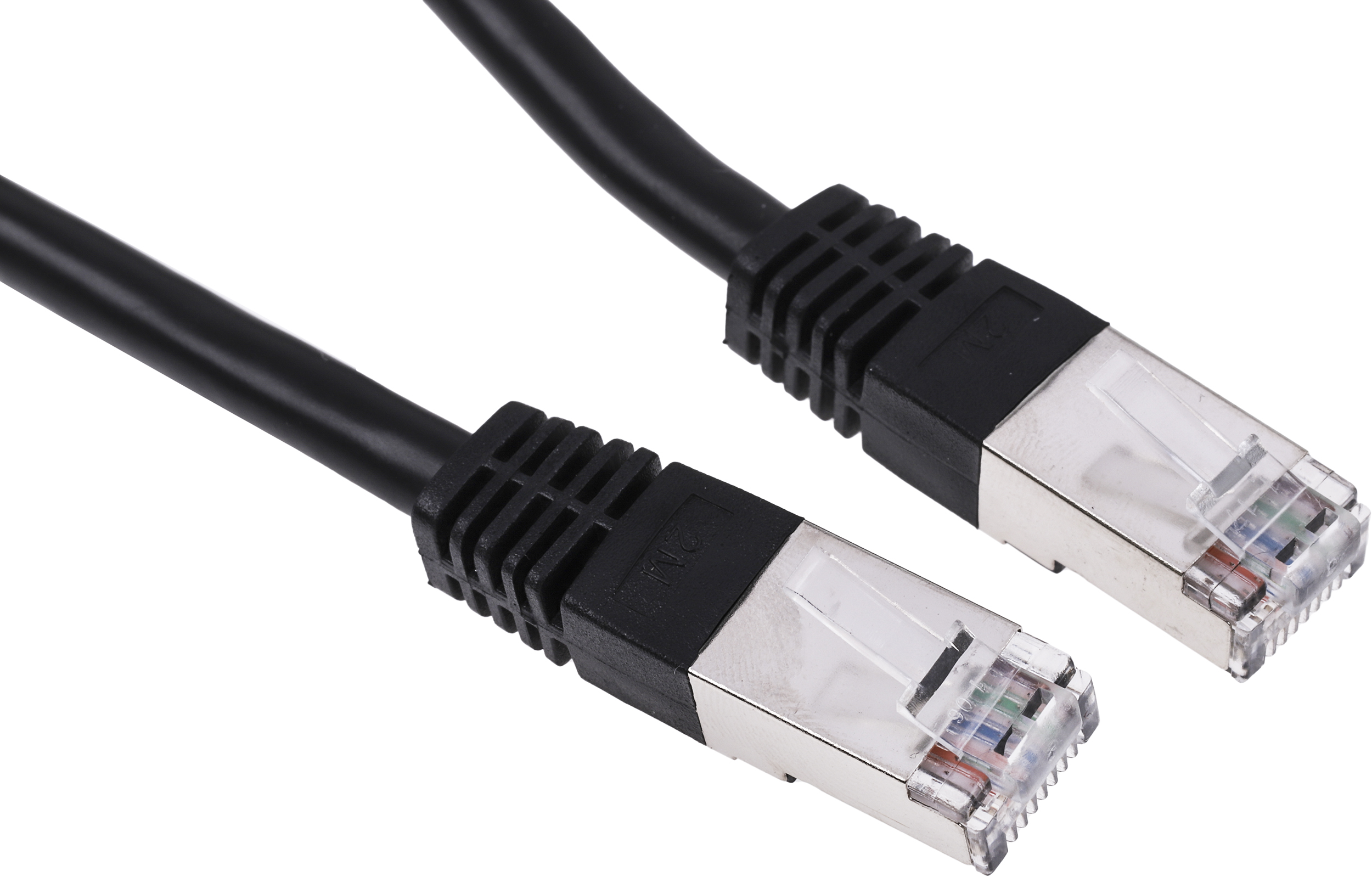 RS PRO Cat6 イーサネットケーブル, 2 m, 黒 RJ45 オス RJ45 オス, S