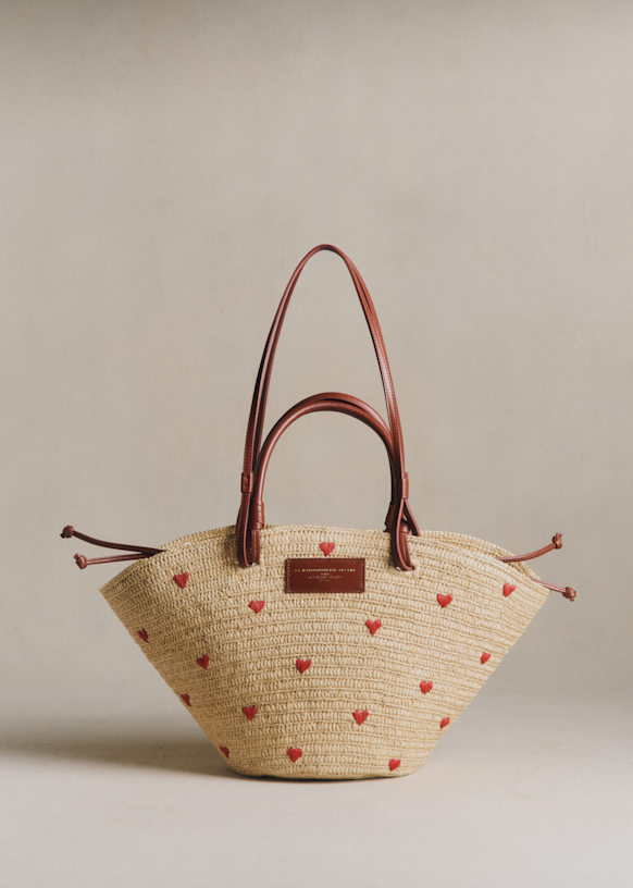 Justine Basket Bag - Natural Raffia - Raffia - Octobre Éditions