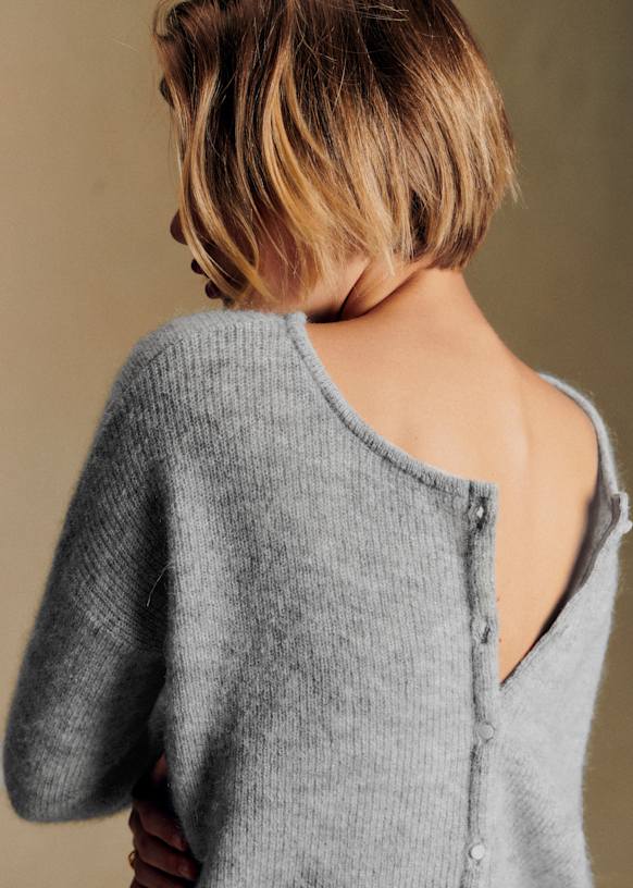 Gaspardカーディガン - キャメル - スーパーキッドモヘア - Sézane