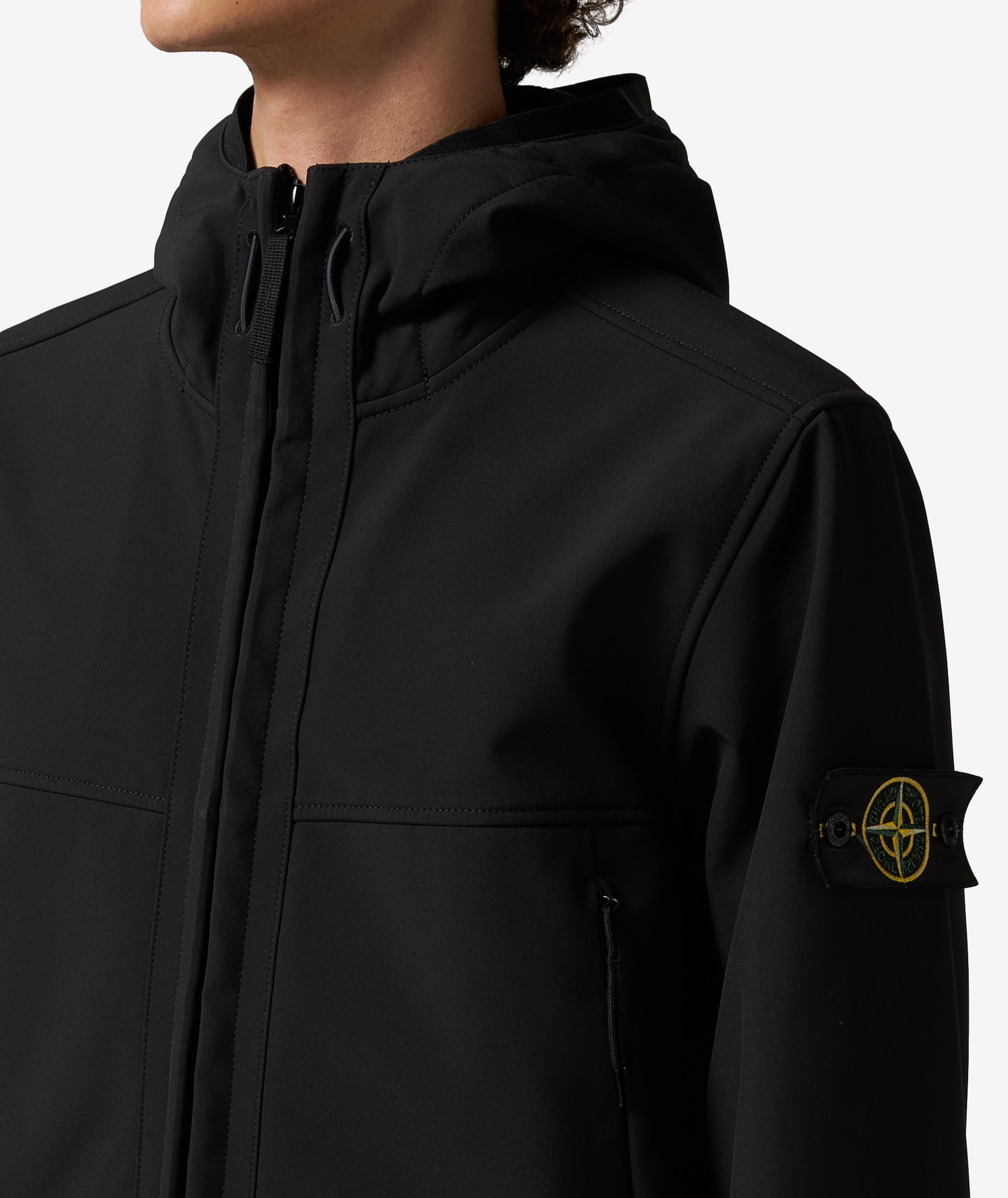 Stone Island Light Soft Shell Jacket in Black | SVD USA
