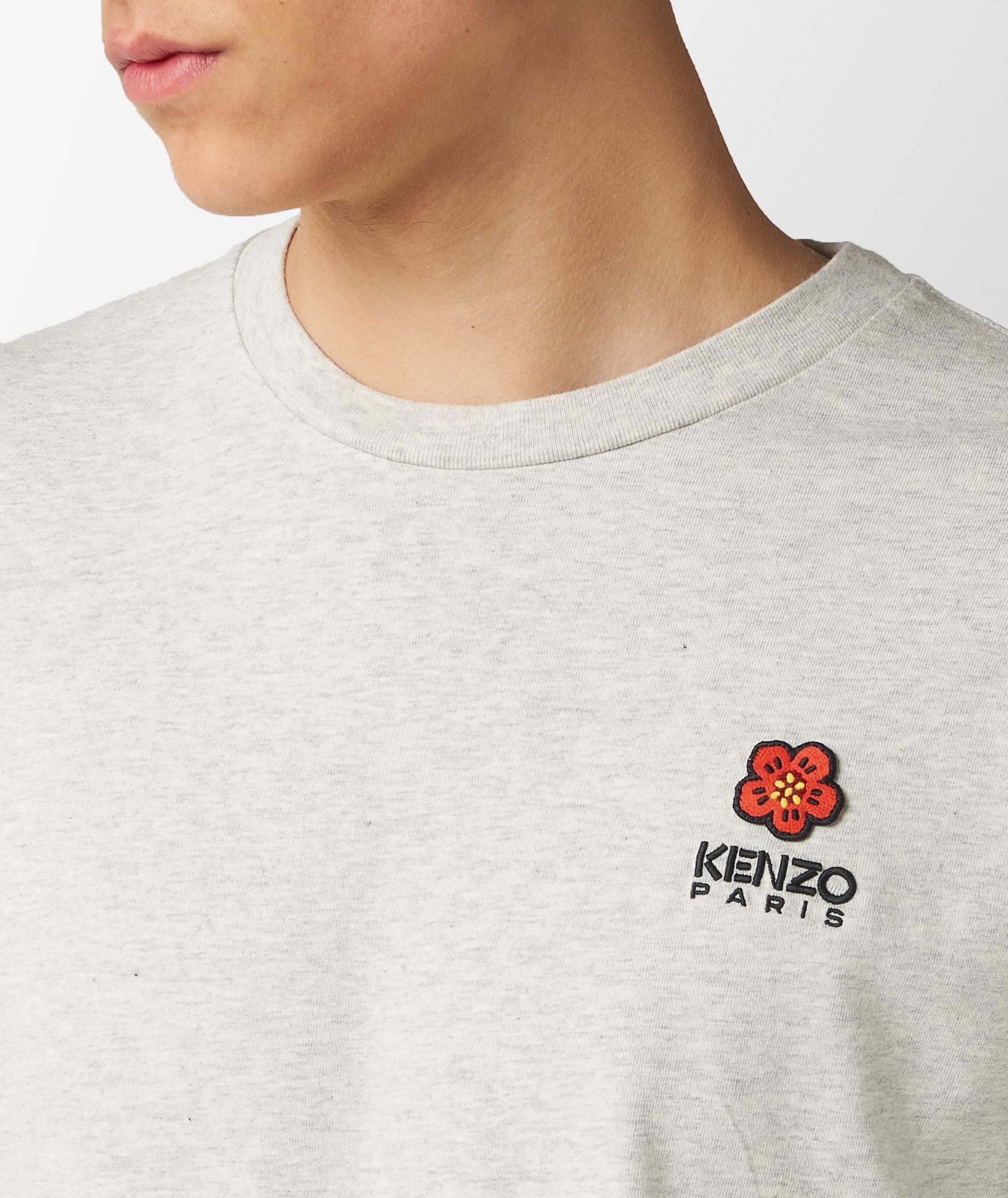 Grey KENZO Boke Flower Crest Short Sleeve T-Shirt | SVD