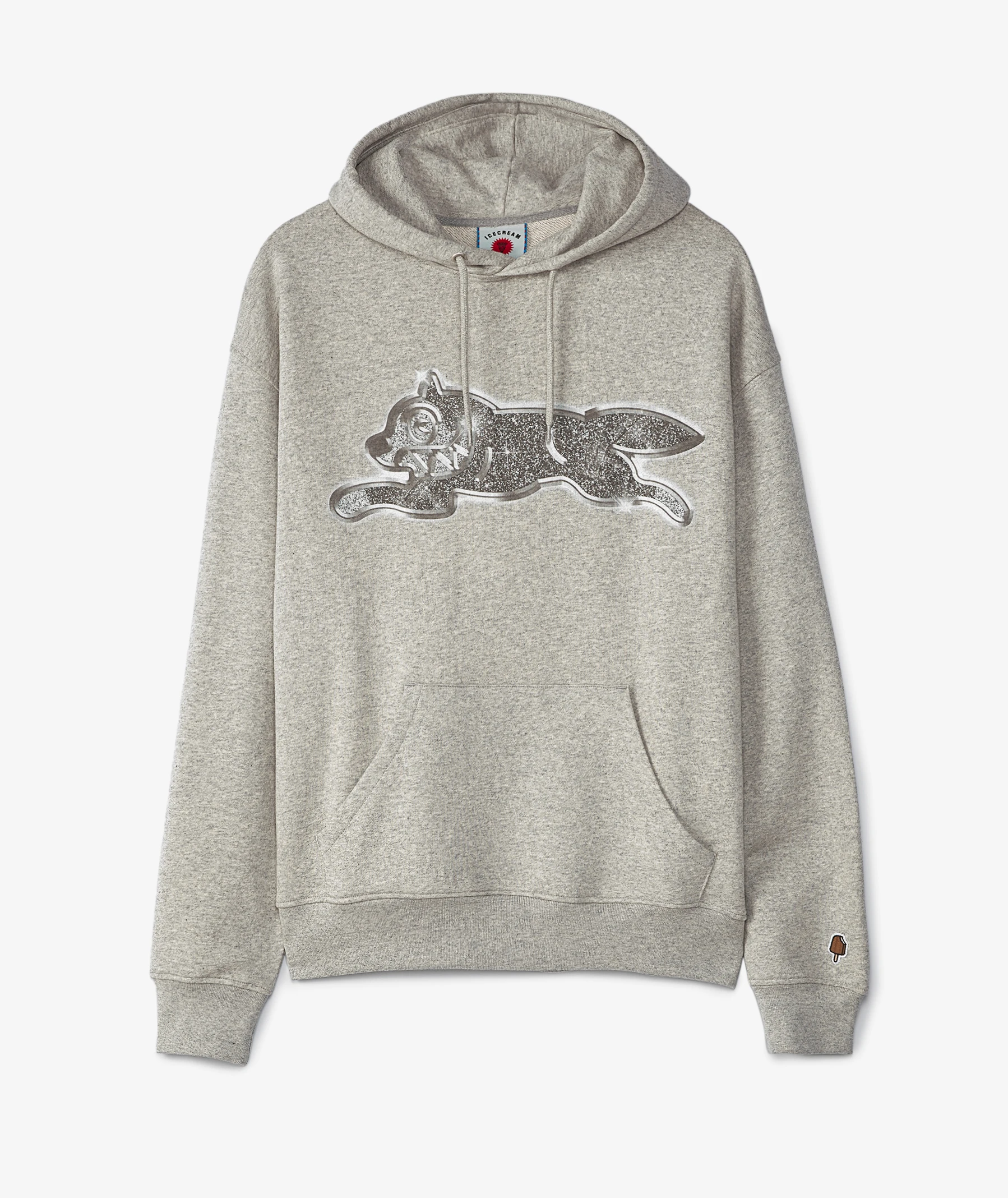 Grey Icecream Iced Out Running Dog Hoodie | SVD