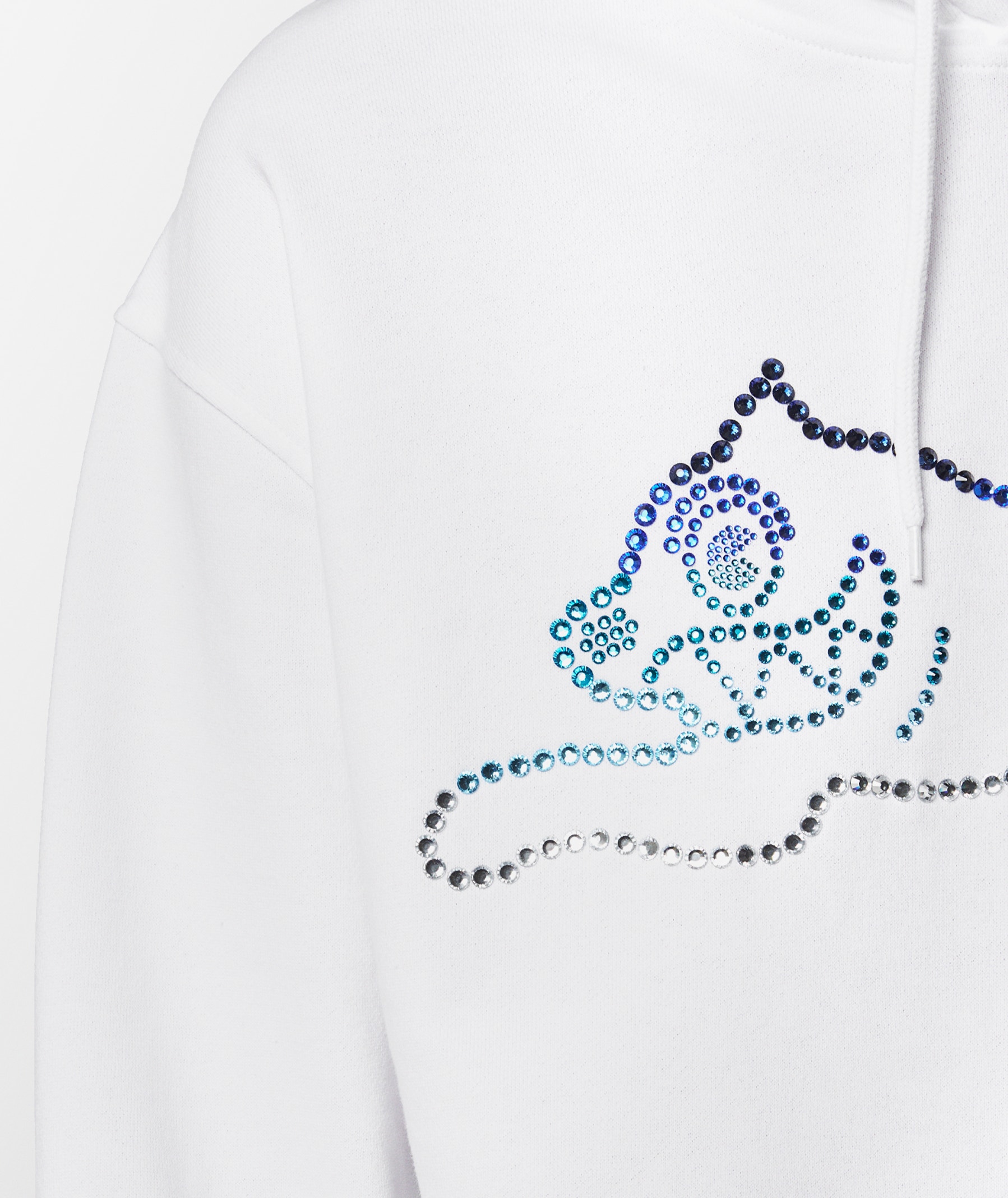 White Icecream Crystal Running Dog Hoodie | SVD