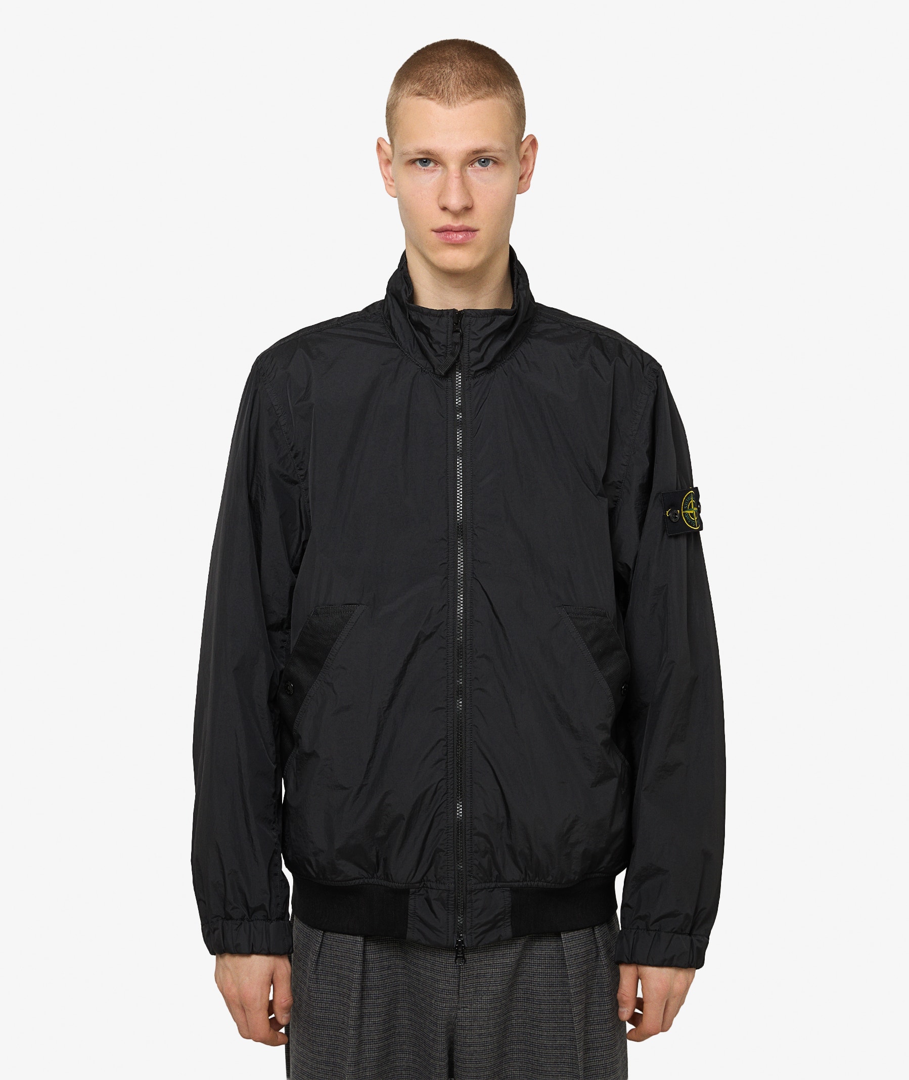 Stone Island Crinkle Reps Nylon Jacket | Black | SVD USA