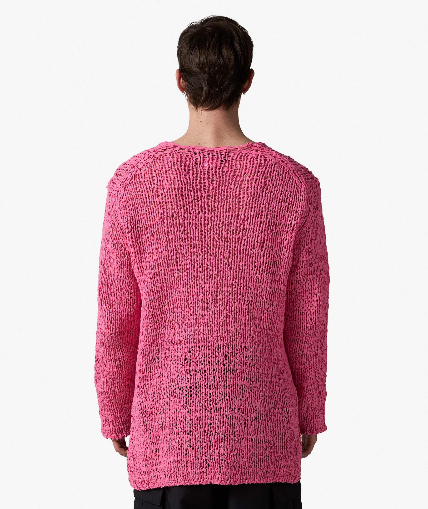 Comme des Garçons Homme Plus Loose Knit Sweater in Pink | SVD