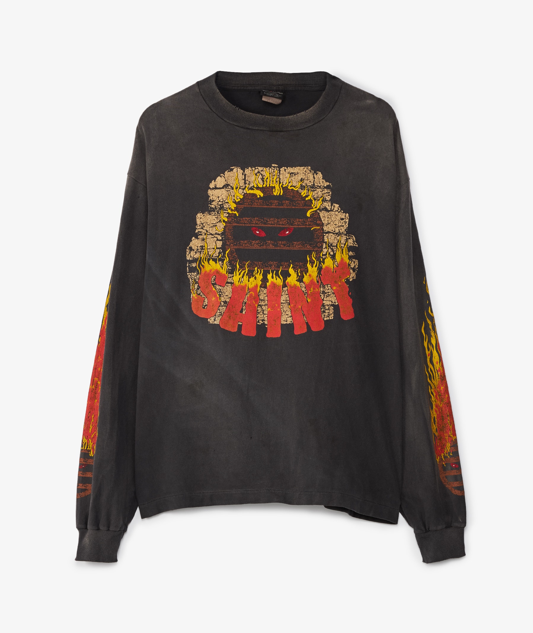 SAINT Mxxxxxx Live In Hell Long Sleeve T-Shirt | Dark Gray | SVD USA