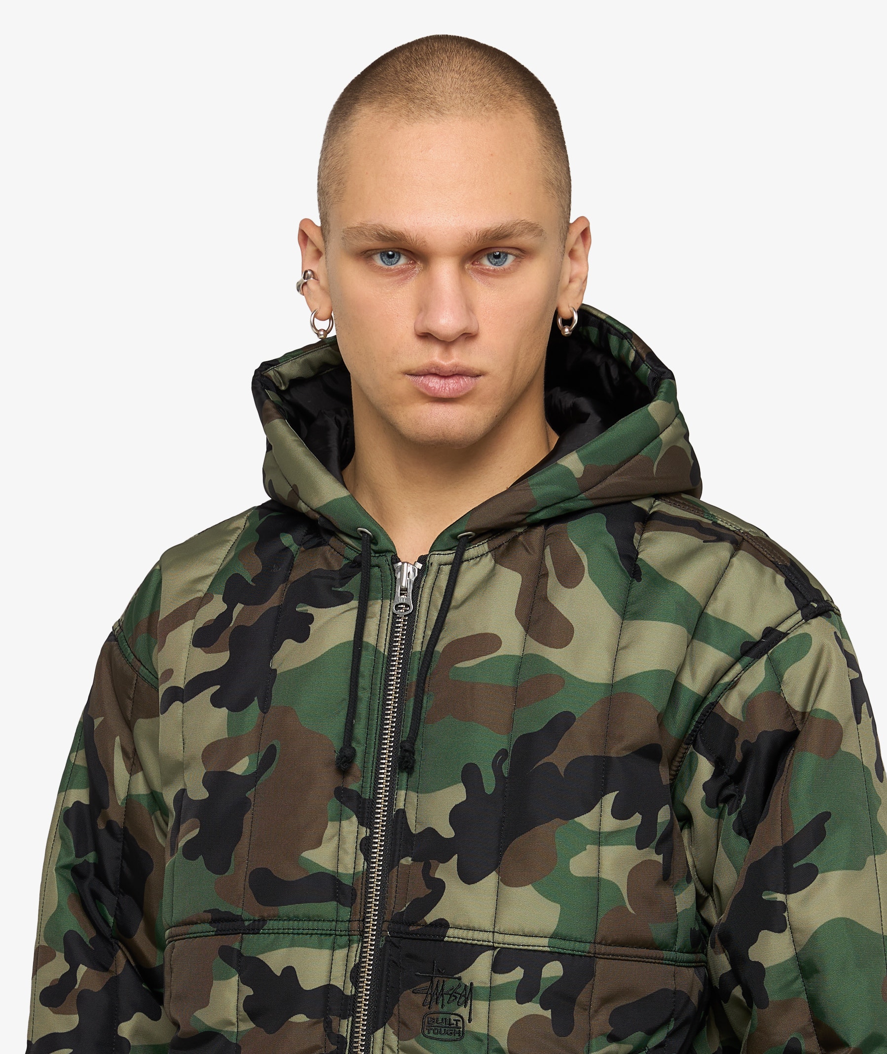 Stüssy Quilted Nylon Work Jacket | Woodland Camo | SVD USA