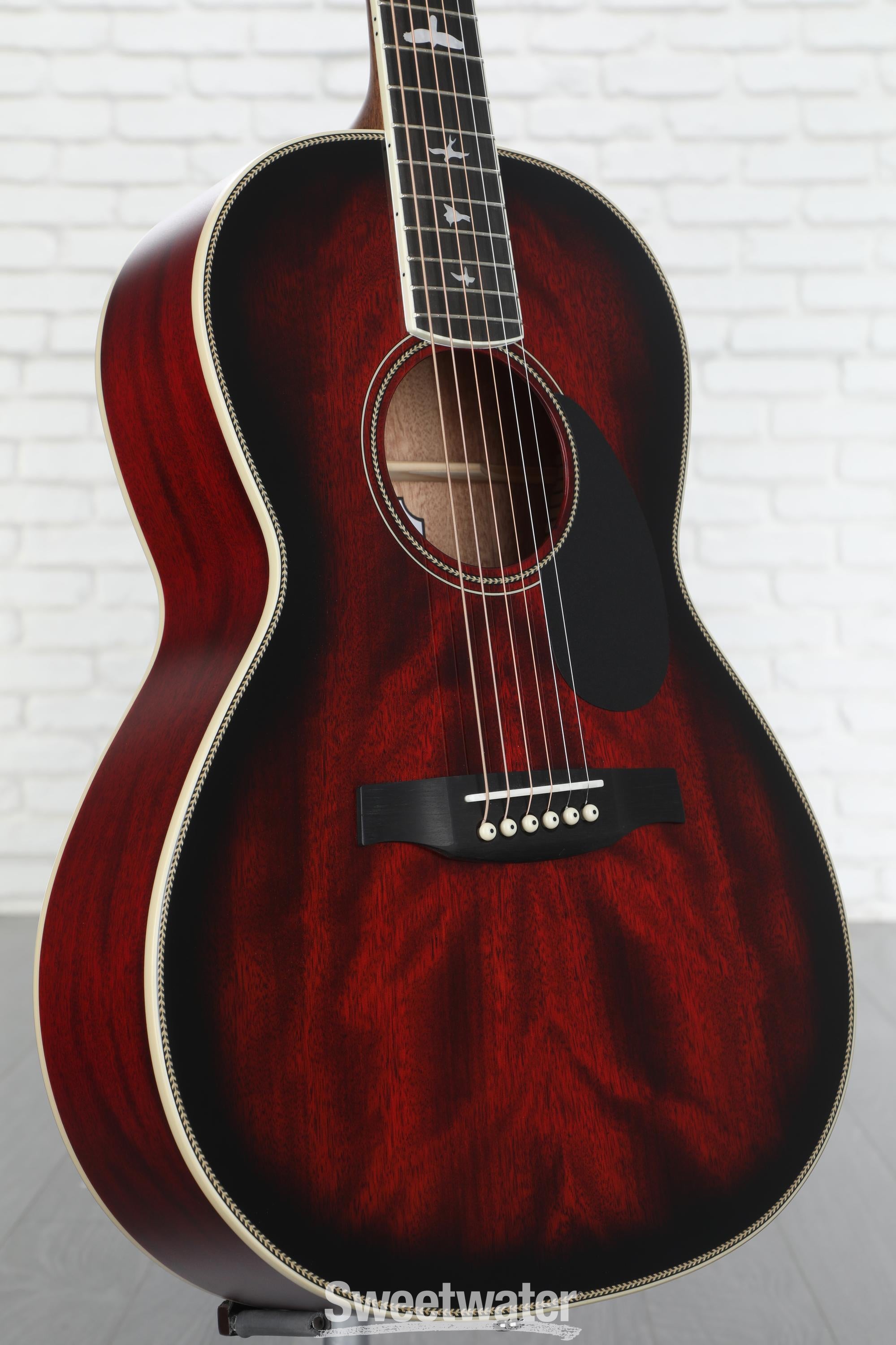 PRS SE P20 Parlor Acoustic-electric Guitar - Fire Red Burst