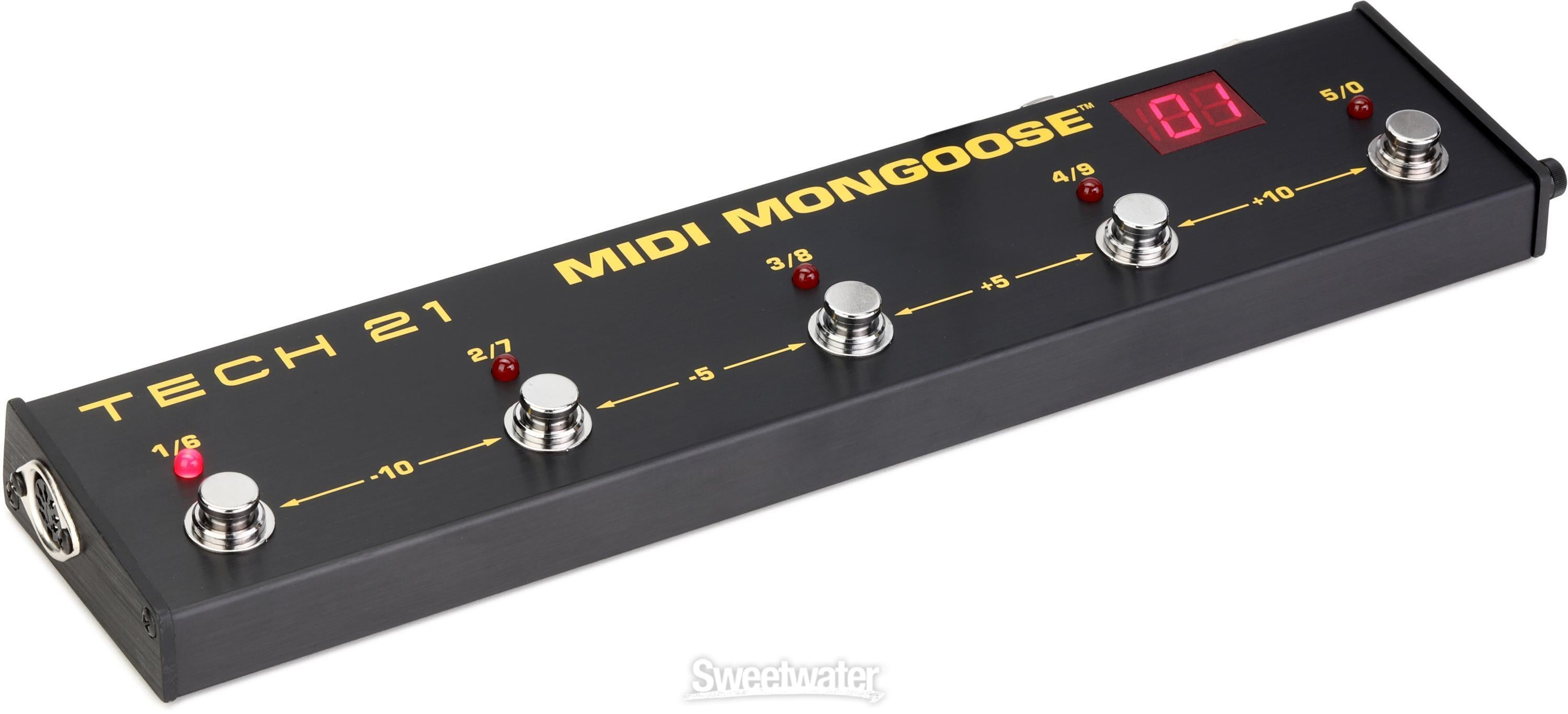 Tech 21 MIDI Mongoose 5-button MIDI Foot Controller | Sweetwater