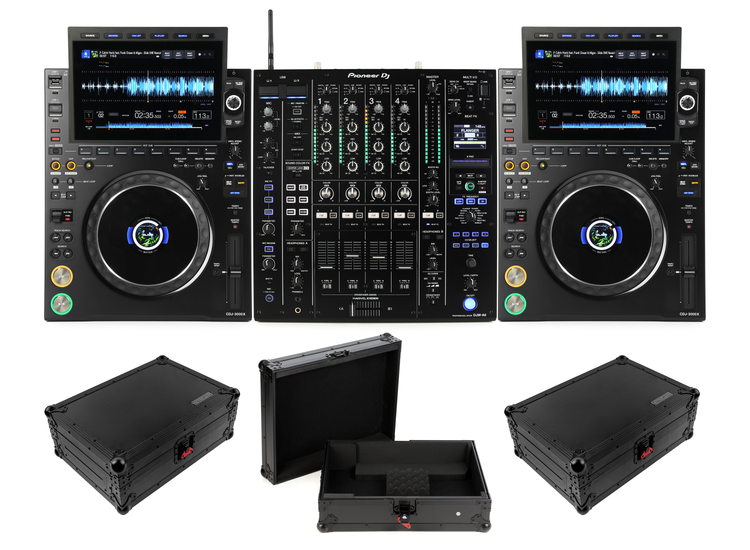 AlphaTheta DJM-A9 4-channel DJ Mixer and CDJ-3000X Professional DJ
