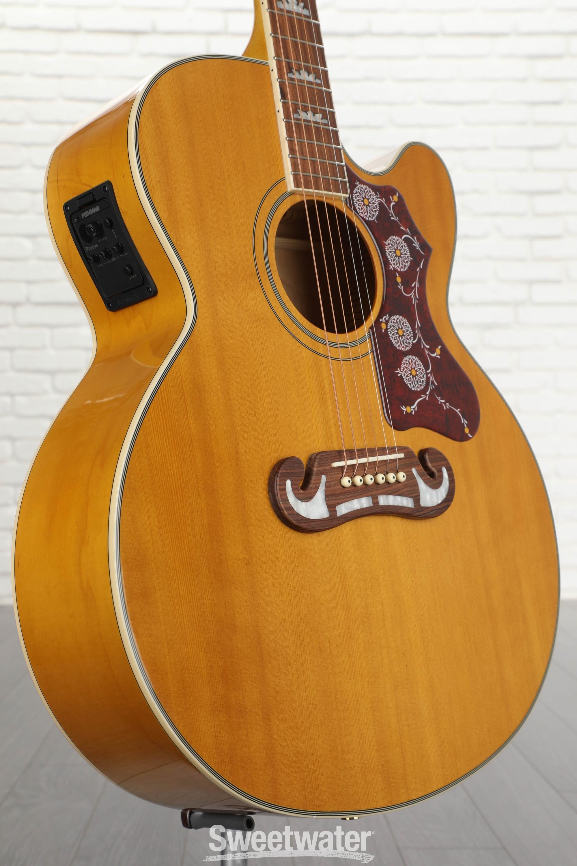 Epiphone J-200EC Studio Acoustic-Electric Guitar - Vintage Natural