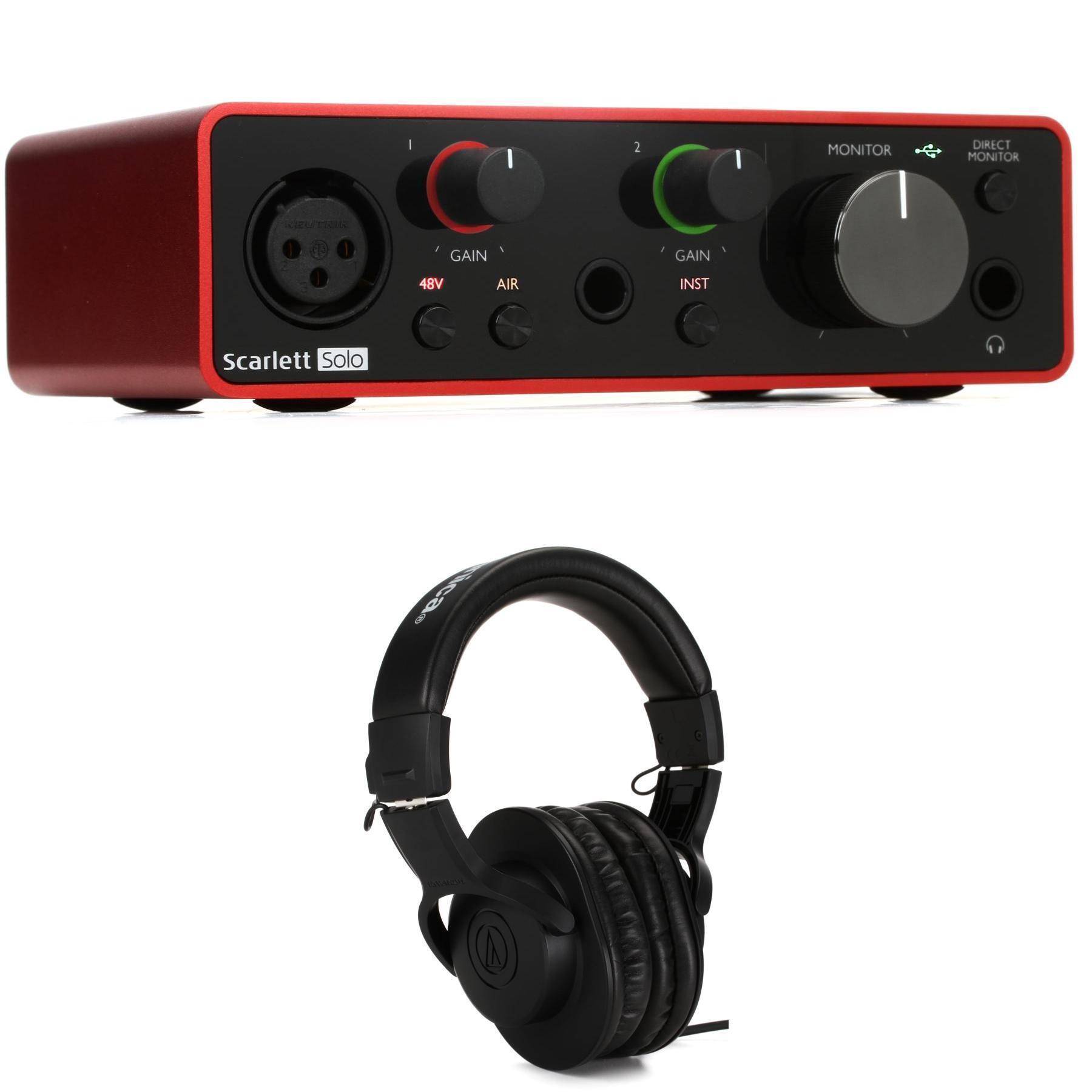 Focusrite Scarlett Solo 3rd Gen USB Audio Interface with Audio