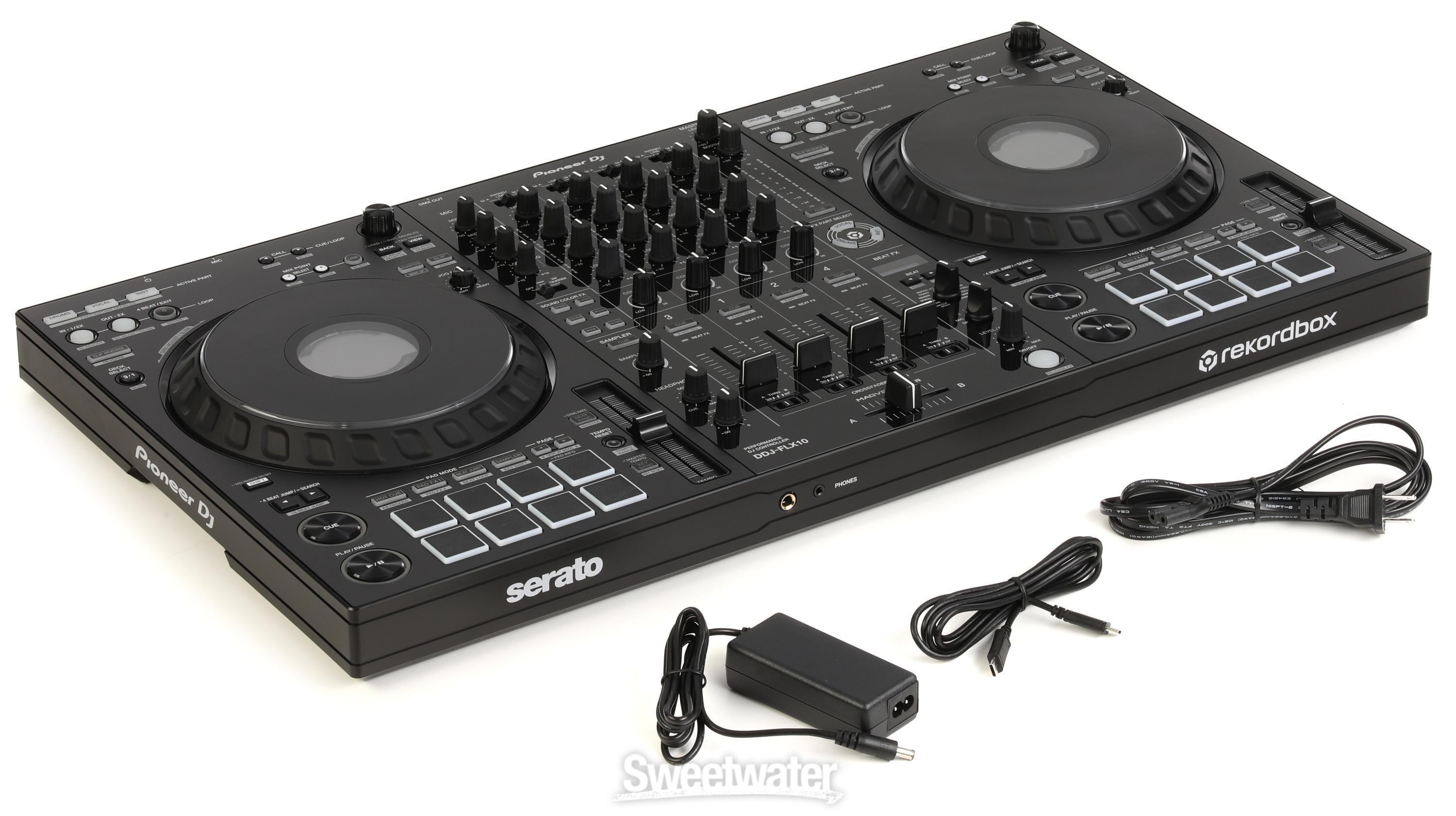 Pioneer DJ DDJ-FLX10 4-deck DJ Controller - Black | Sweetwater