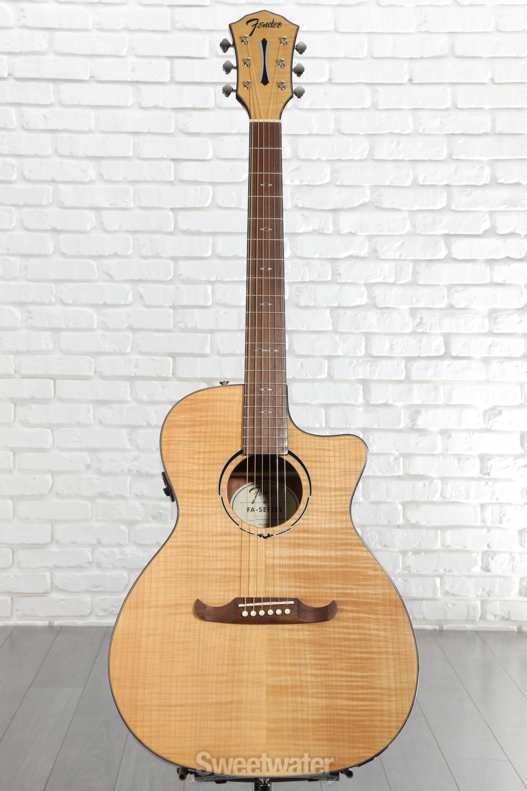 Fender FA-345CE Auditorium Acoustic-electric Guitar - Natural