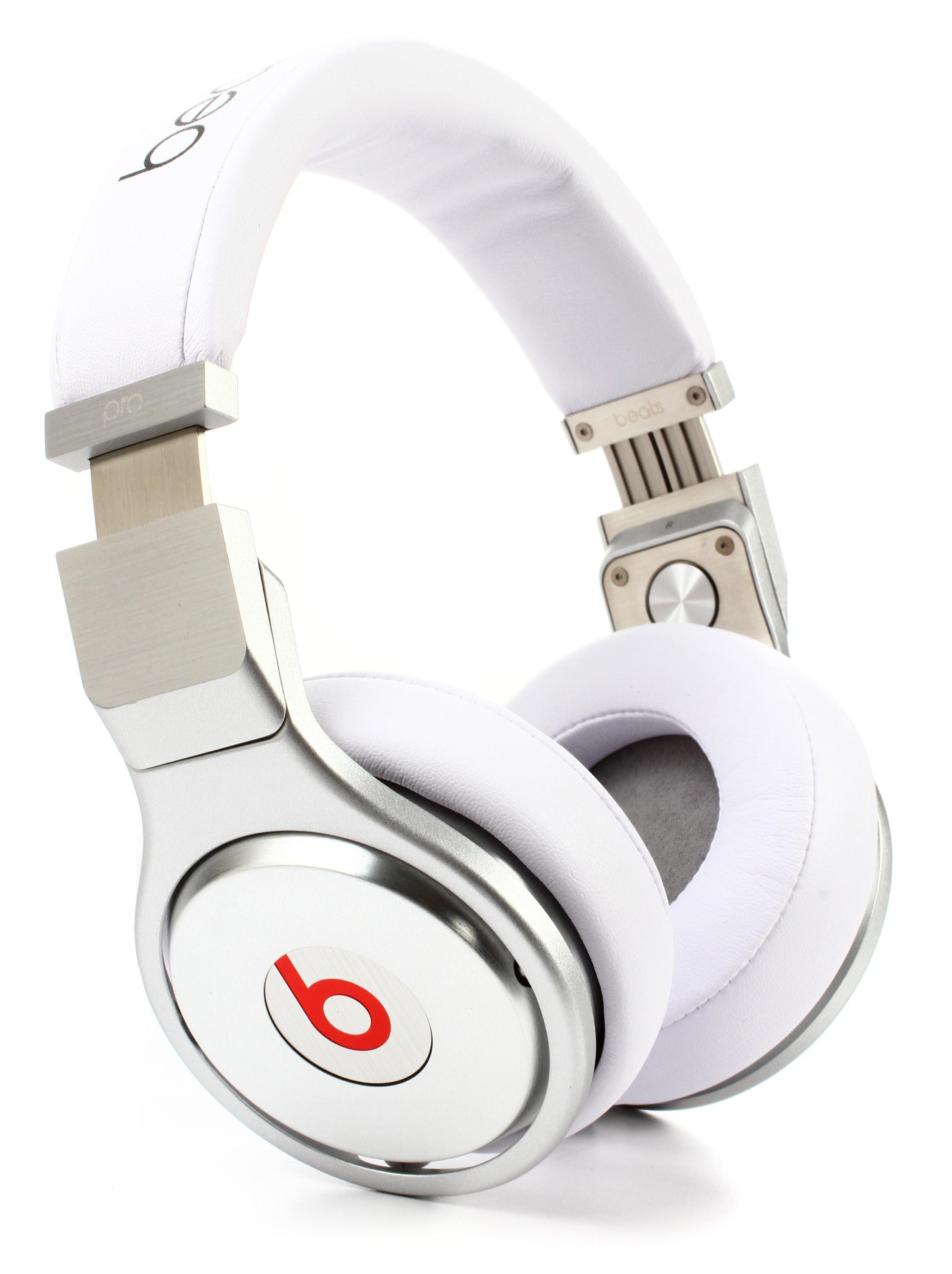 Beats Pro Headphones - White/Silver | Sweetwater