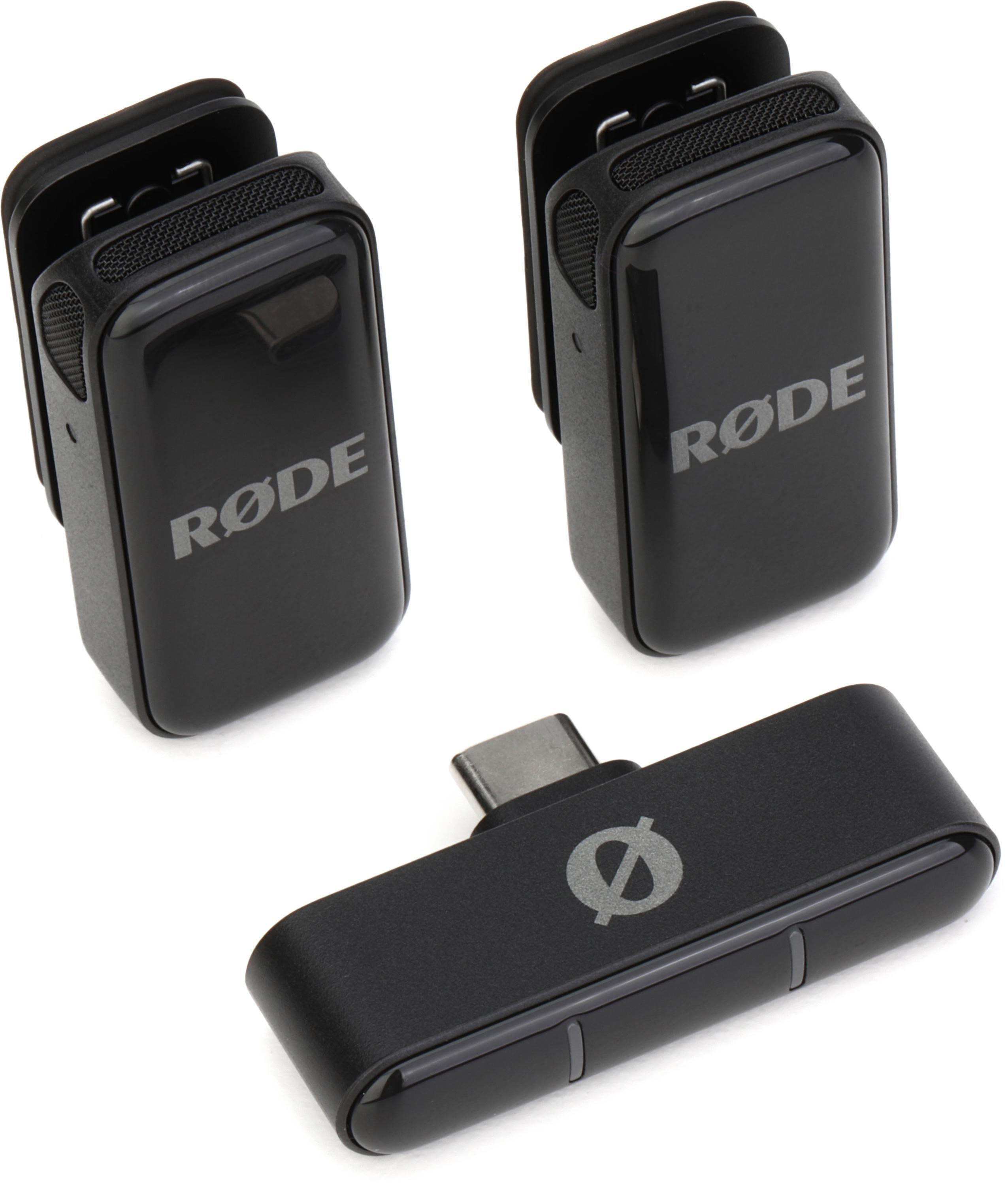 Rode Wireless Micro Microphone Kit - USB-C, Black | Sweetwater