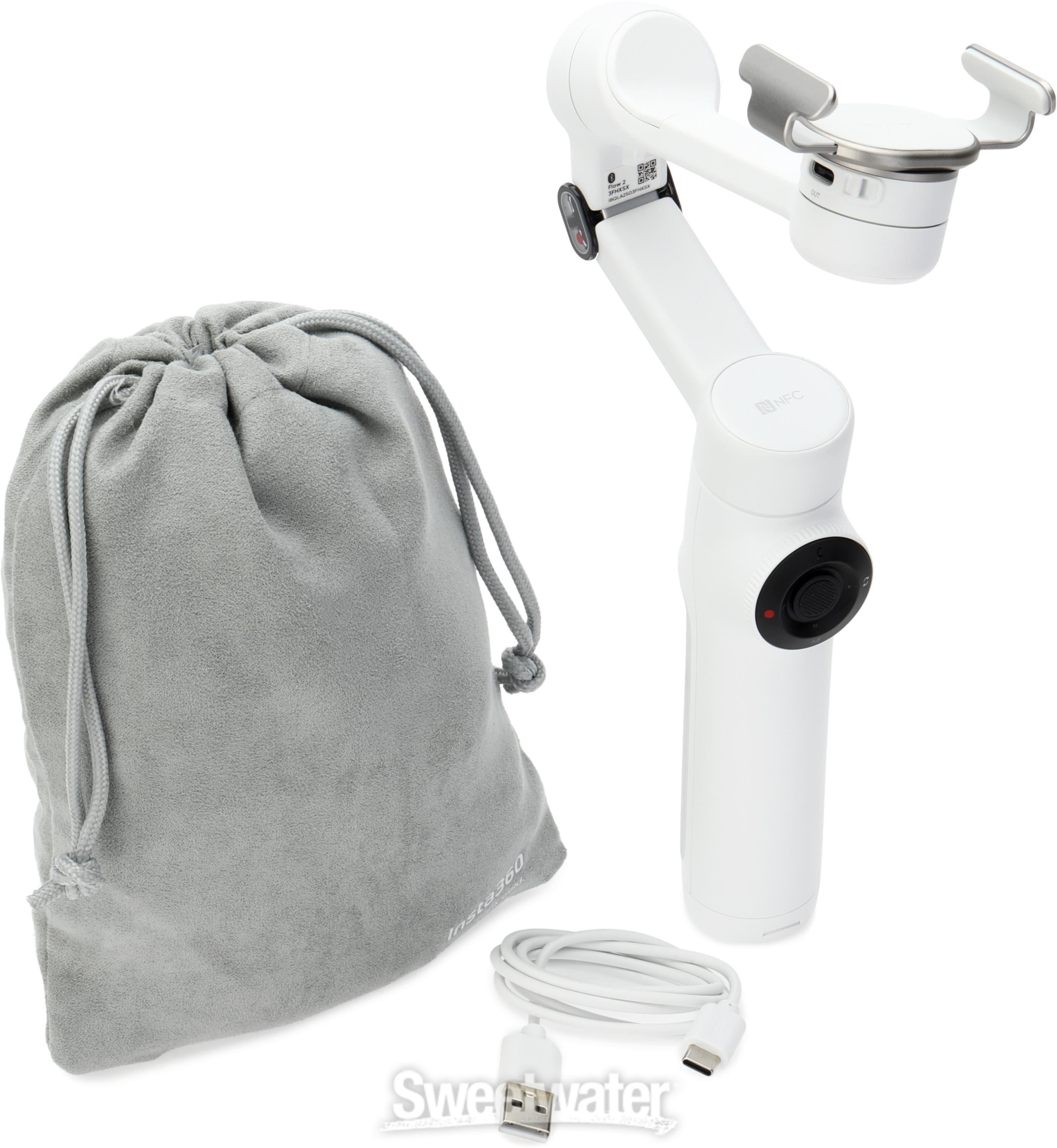 Insta360 Flow 2 Gimbal - Summit White | Sweetwater
