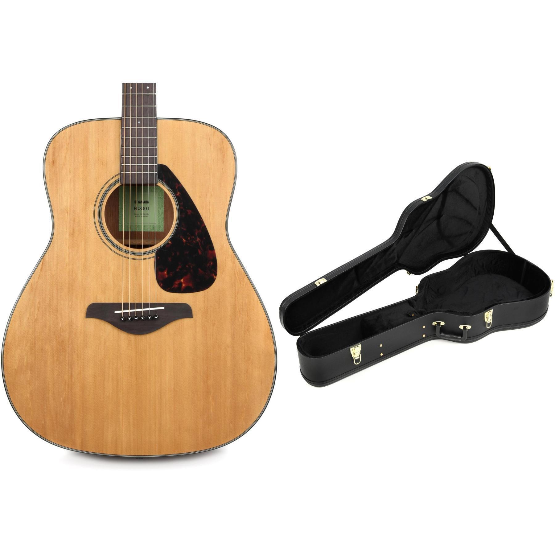 Yamaha FG800J Acoustic Guitar and AG1-HC Hardshell Case - Natural