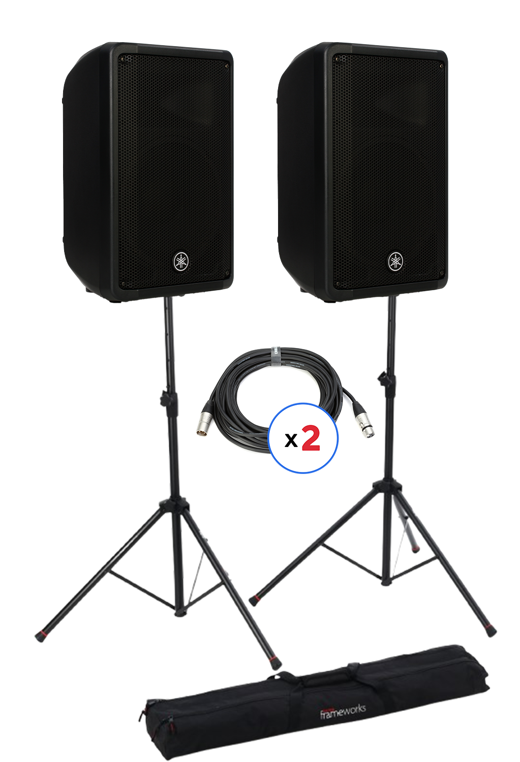 Yamaha DBR10 700W 10-inch Powered Speaker Pair with Stands and