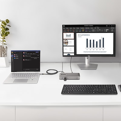 ドッキングステーション／USB-C接続／デュアルモニター／4K60Hz