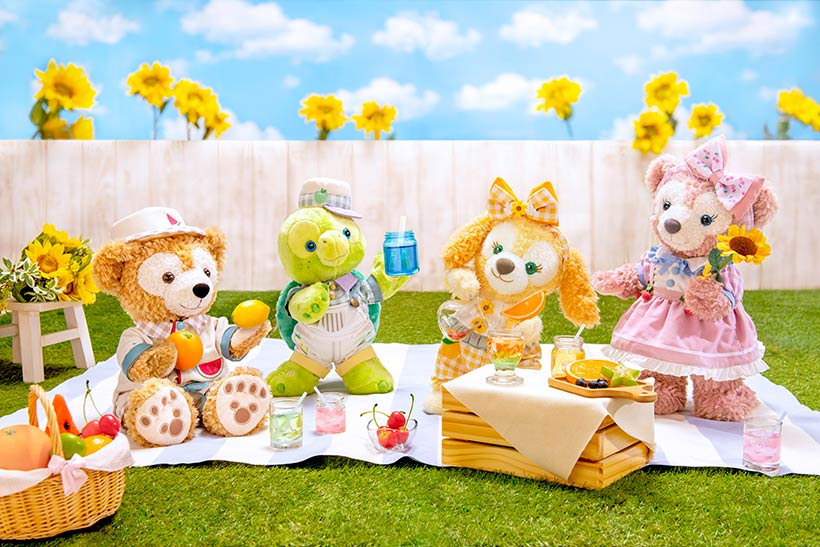 上海ディズニー限定 サマー ダッフィーの友達7人セット ぬいぐるみss