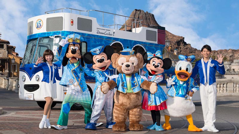 公式】東京ディズニーシーの15周年をお祝い☆ミッキーたちが全国15都市