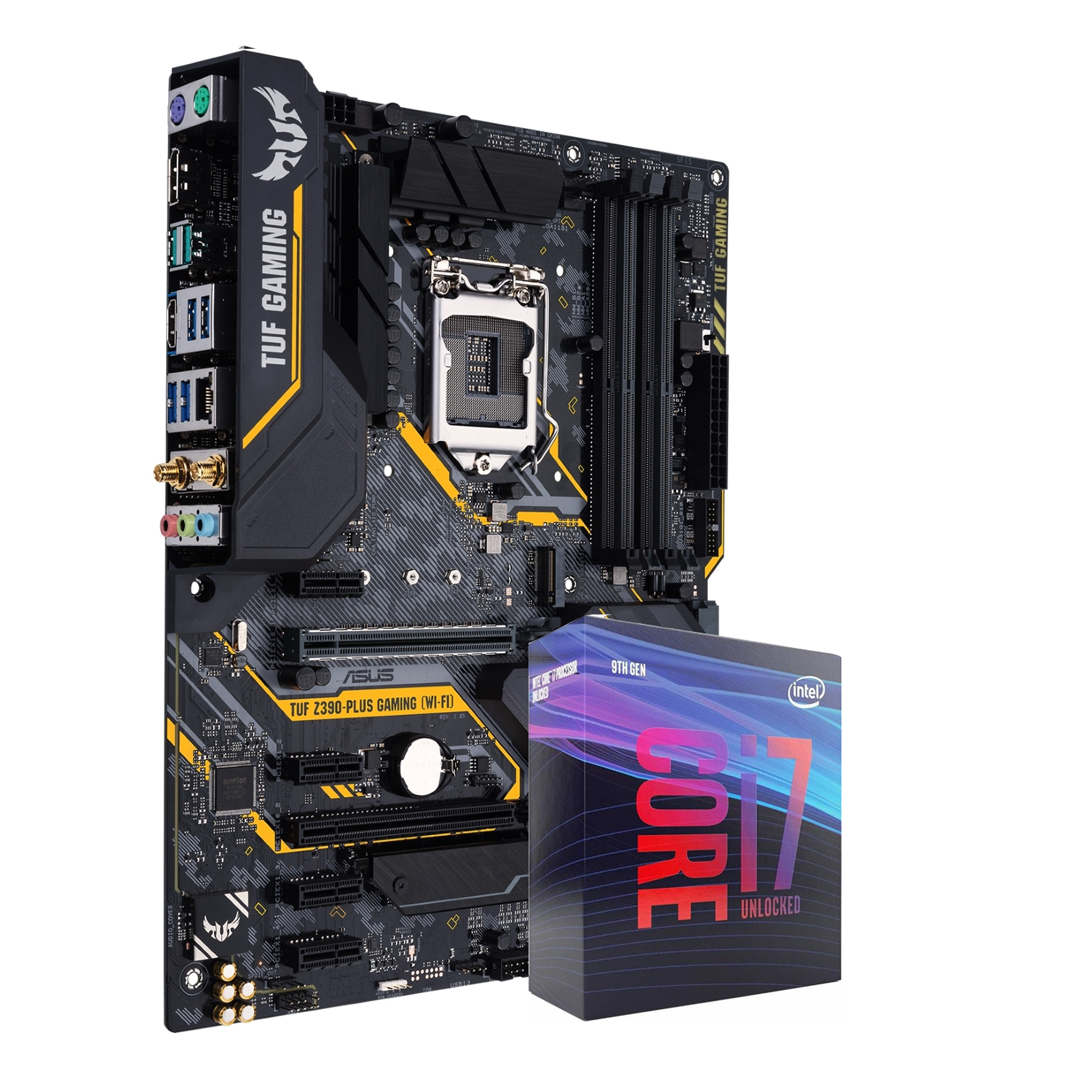 ASUS TUF Z390-Plus Gaming (WiFi) Mainboard + Intel i7-9700K CPU
