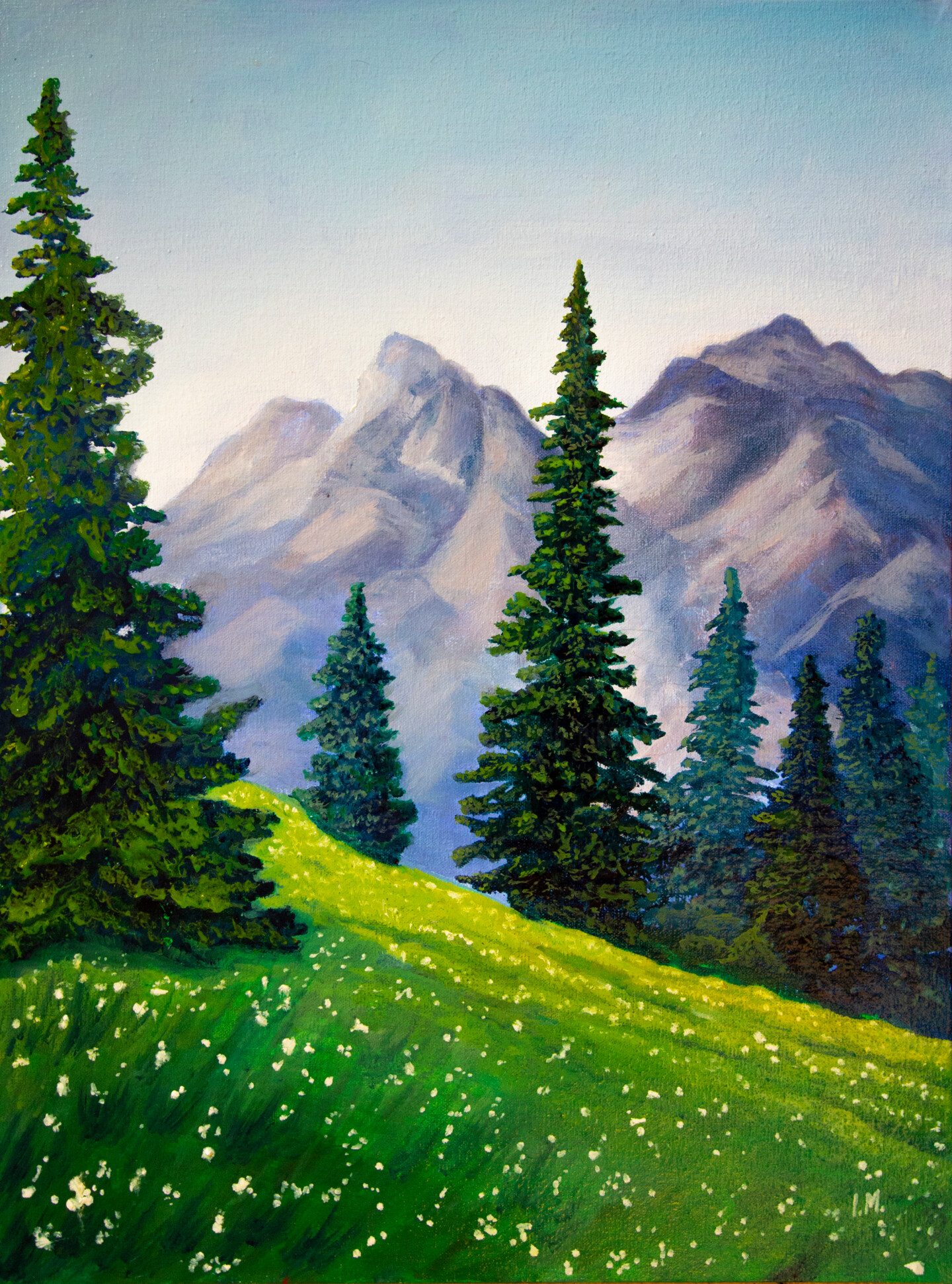 Mountain Landscape, Painting by Iryna Mykhailenko | ArtMajeur