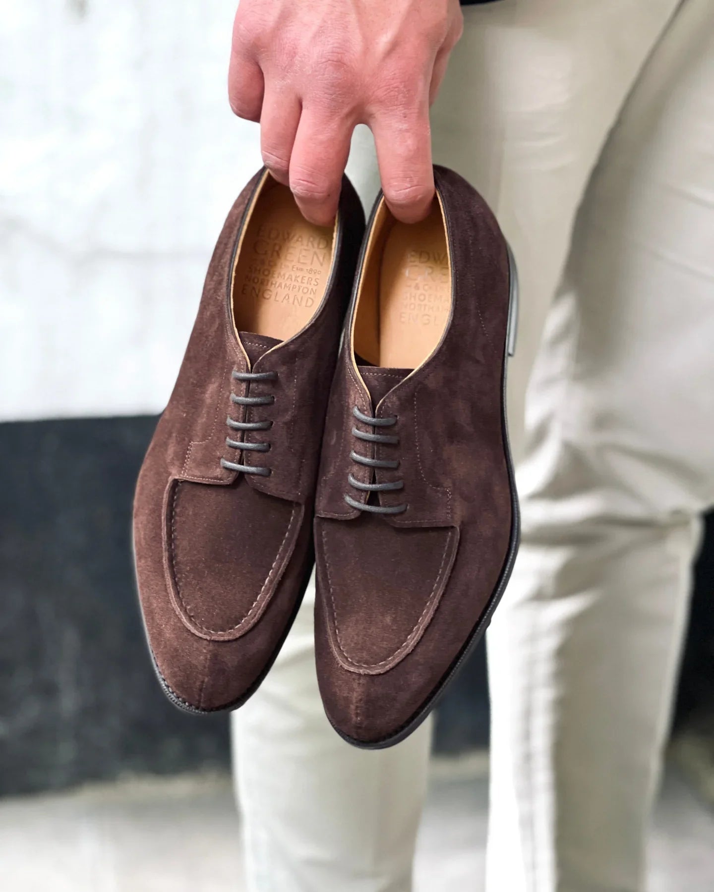 The Hand - Edward Green Dover Mink Suede
