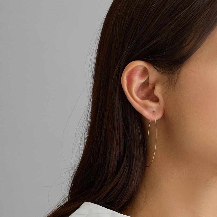 新商品 ピアス フープ カーブ フック 大ぶり GP仕上げ 日本製