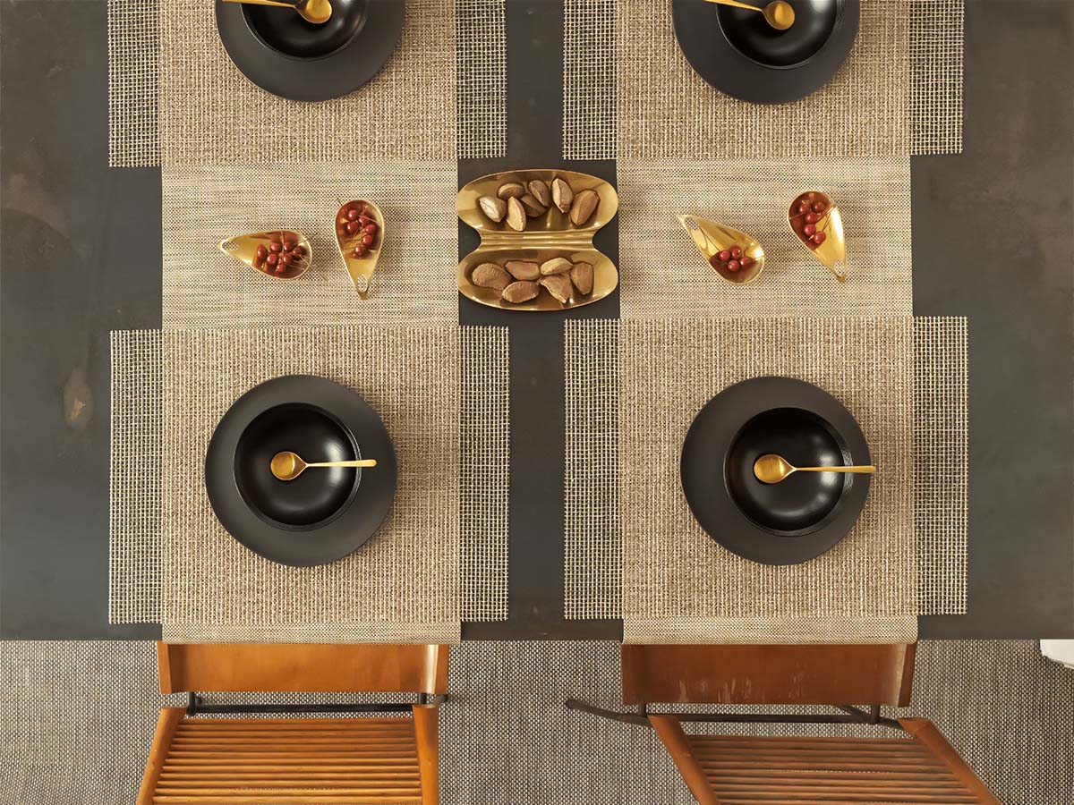 チルウィッチ ランチョンマット ラティス｜格子織りのゴールド