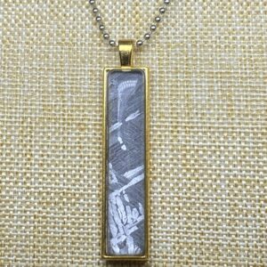 鑑別書】メテオライトジャパンのアルタイ隕石 ペンダント 68㍉ 鉄隕石