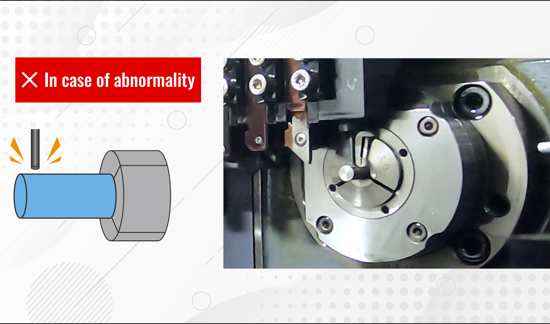 Automatically Detects Material Remaining Due to a Cutting-off Tool