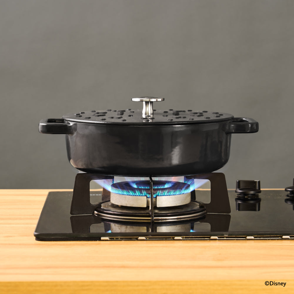 24cm Enamel Cast Iron Shallow Casserole キャストアイアン