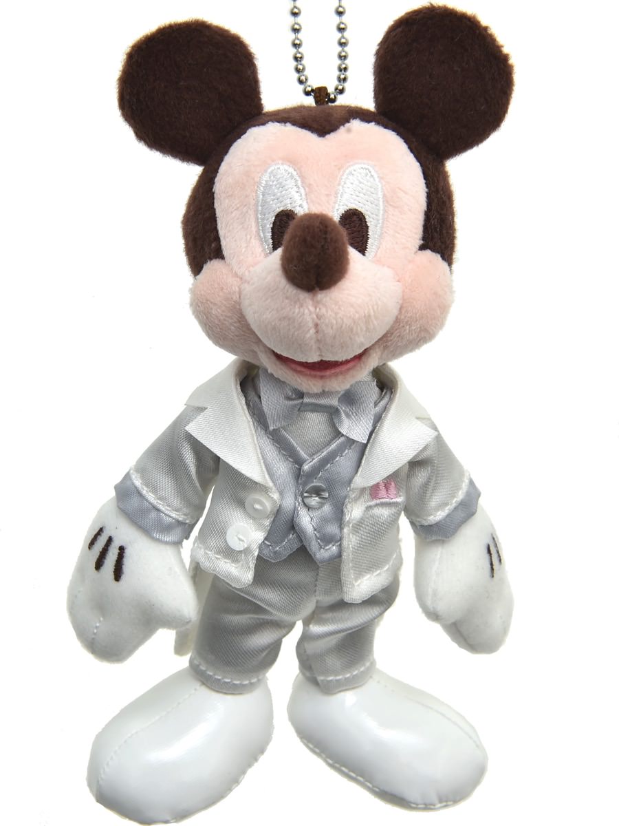 純白のドレスが素敵☆ウェディングドレスミニー&タキシードミッキー