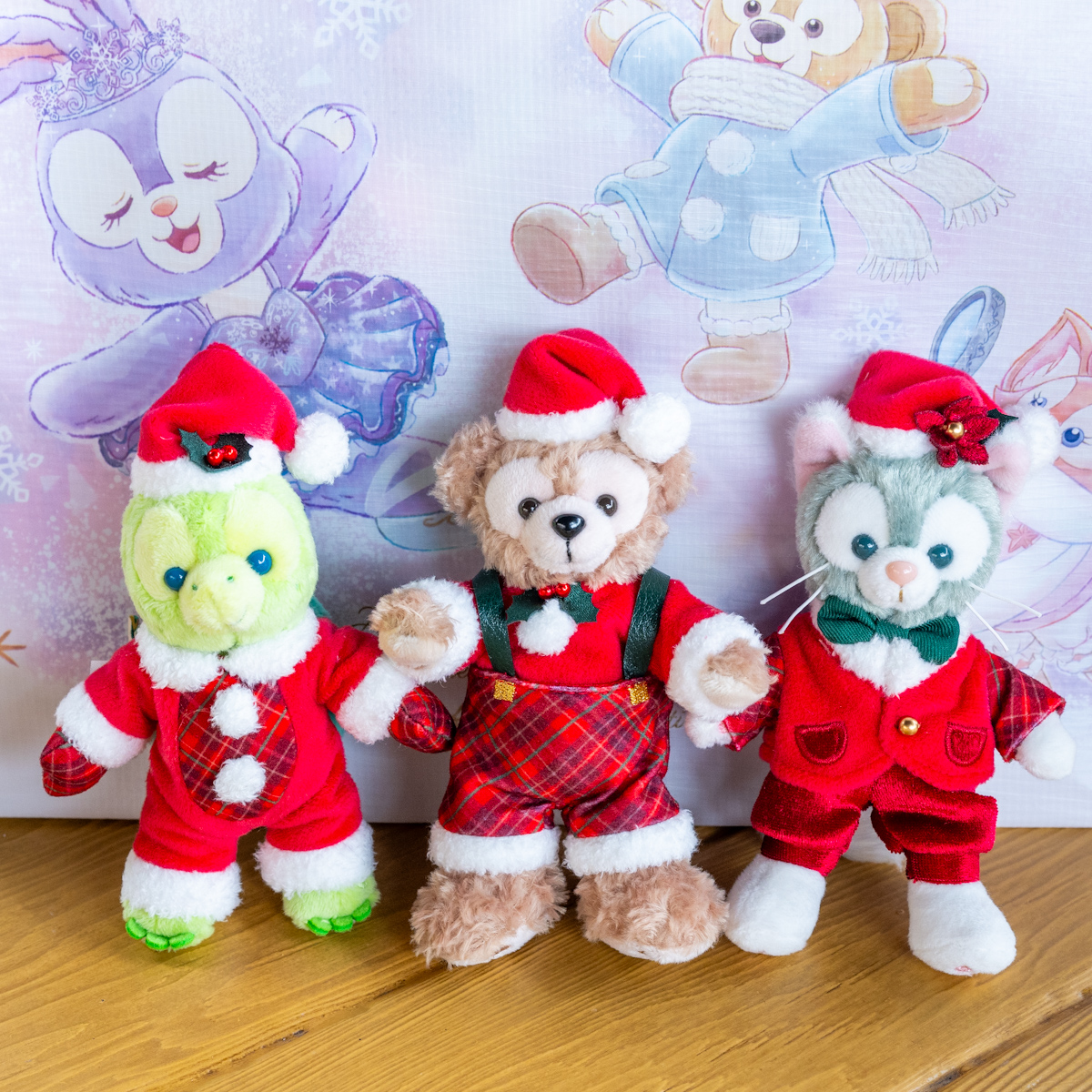 クリスマスの仕様の衣装を着たダッフィー＆フレンズ！東京ディズニー