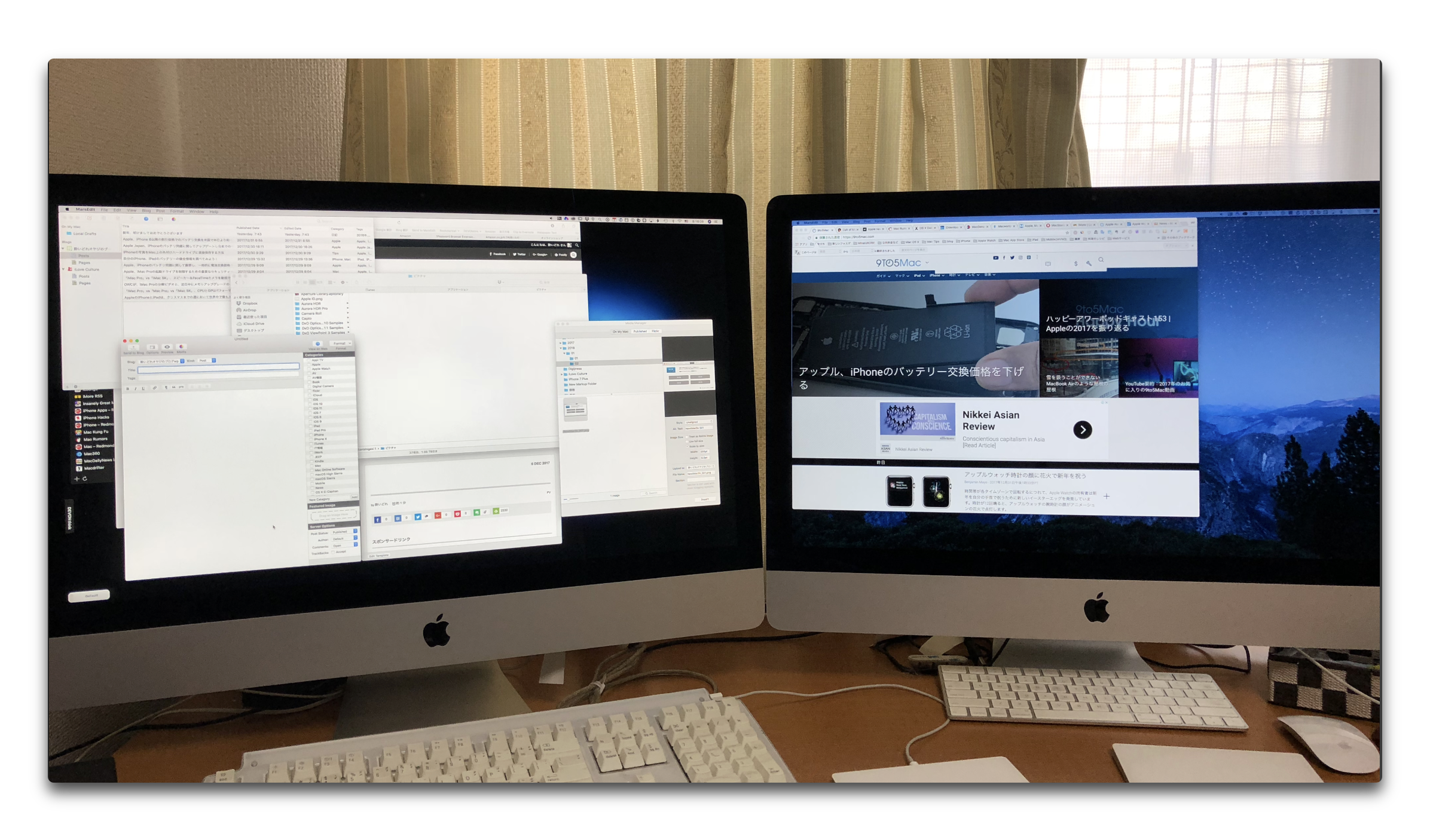 iMac 27inchをiMac 5Kのターゲットディスプレイモードでデュアルモニタ