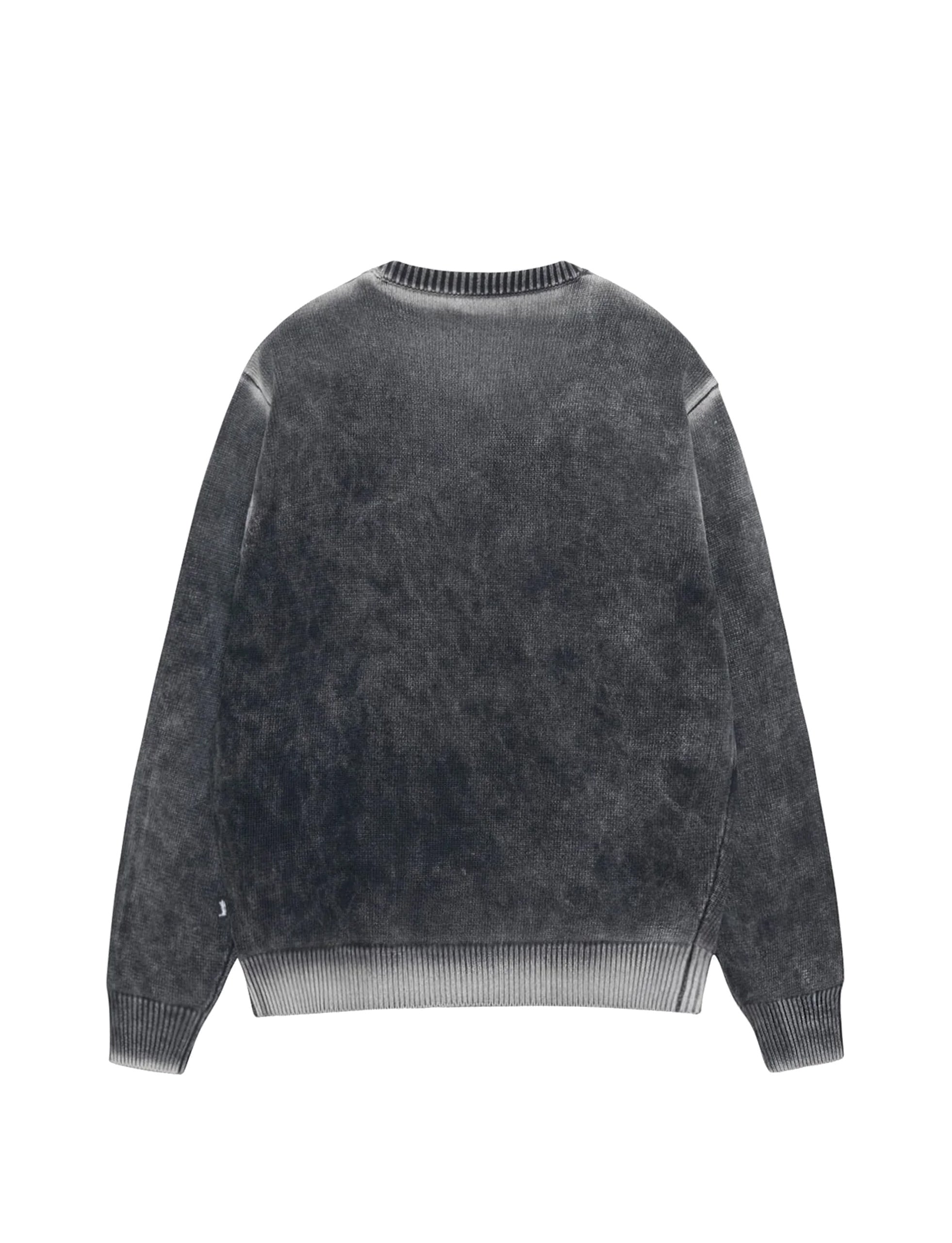 STÜSSY Faded Cotton Crew BLACK - minishopmadrid