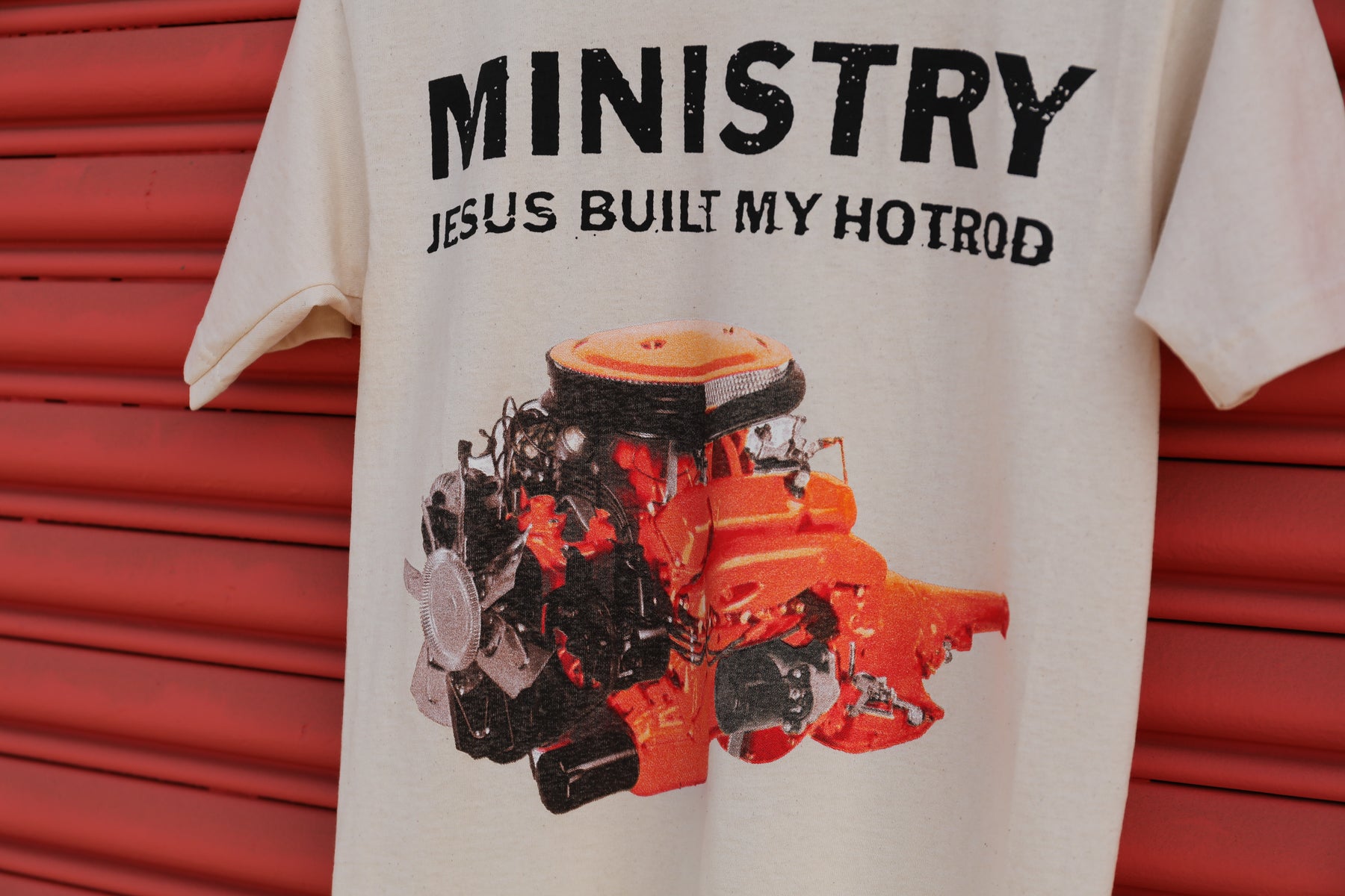 Jesus Built My Hotrod T-Shirt (Natural) – Ministry Store US
