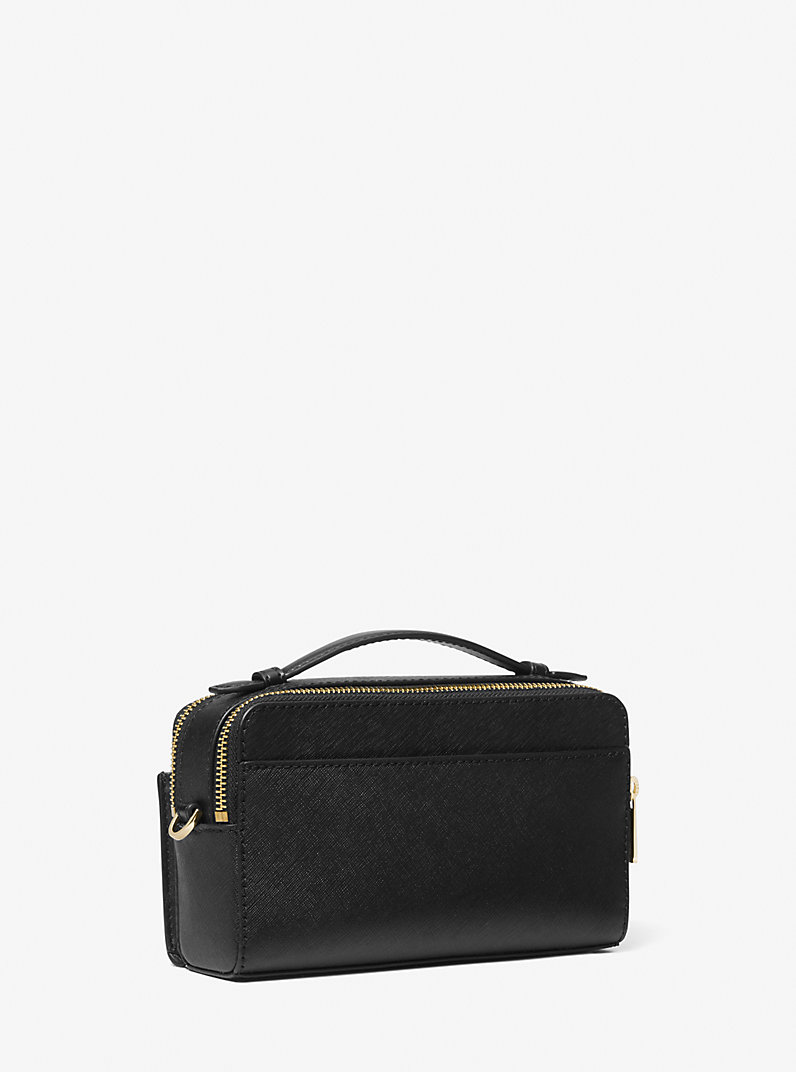 Jet Set Medium Saffiano Leather Smartphone Double-Zip Crossbody