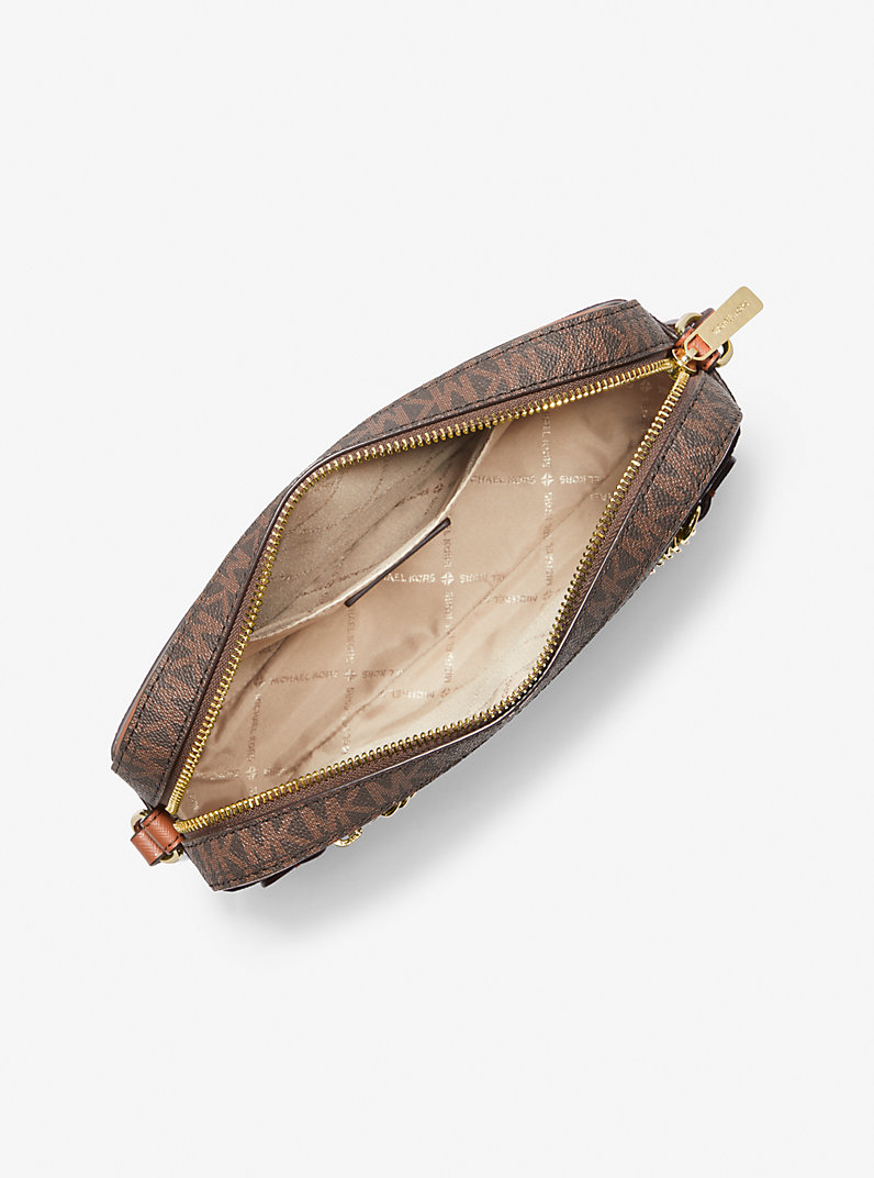 Jet Set Large Logo Crossbody Bag in BROWN - Sale | Michael Kors [US]