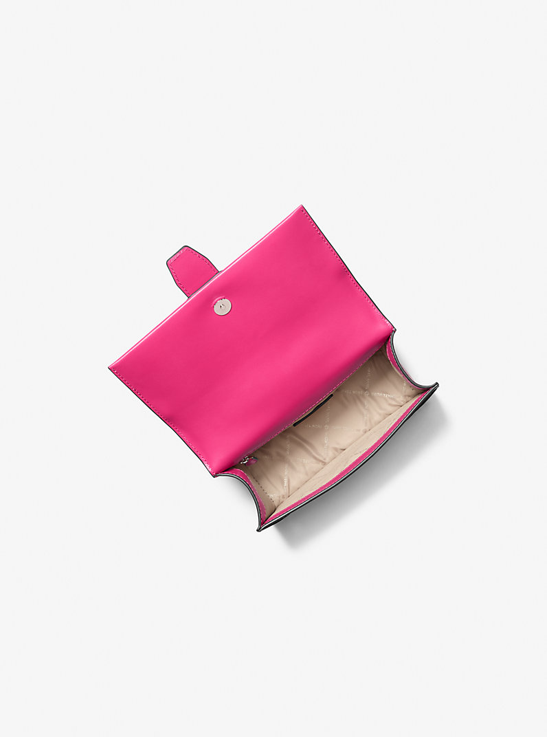 Greenwich Small Animal Print Logo Crossbody Bag in DRAGONFRUIT