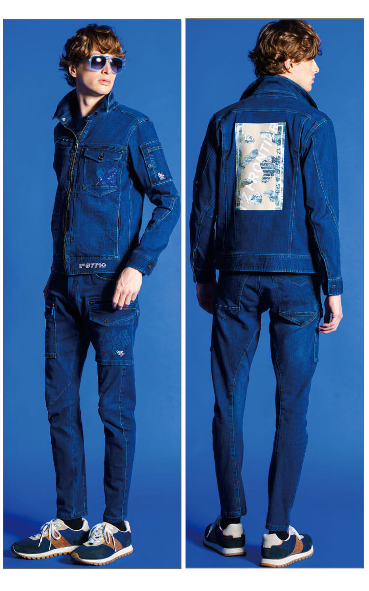 アイズフロンティア I'Z FRONTIER 3Dストレッチラインストーンデニム