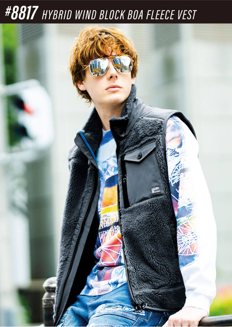 STONE フード付きベスト ループ風素材フード付ベスト - ベルーナ【公式】