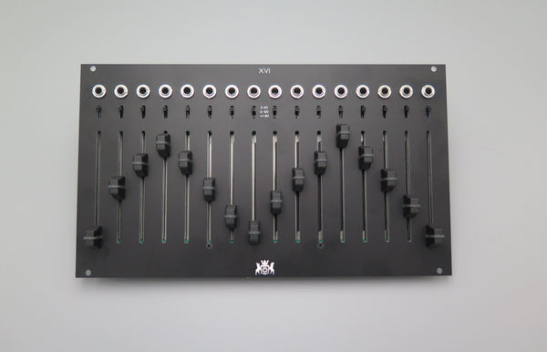 XVI Euro 16 Channel Fader Bank with CV, I2C, and MIDI – Michigan