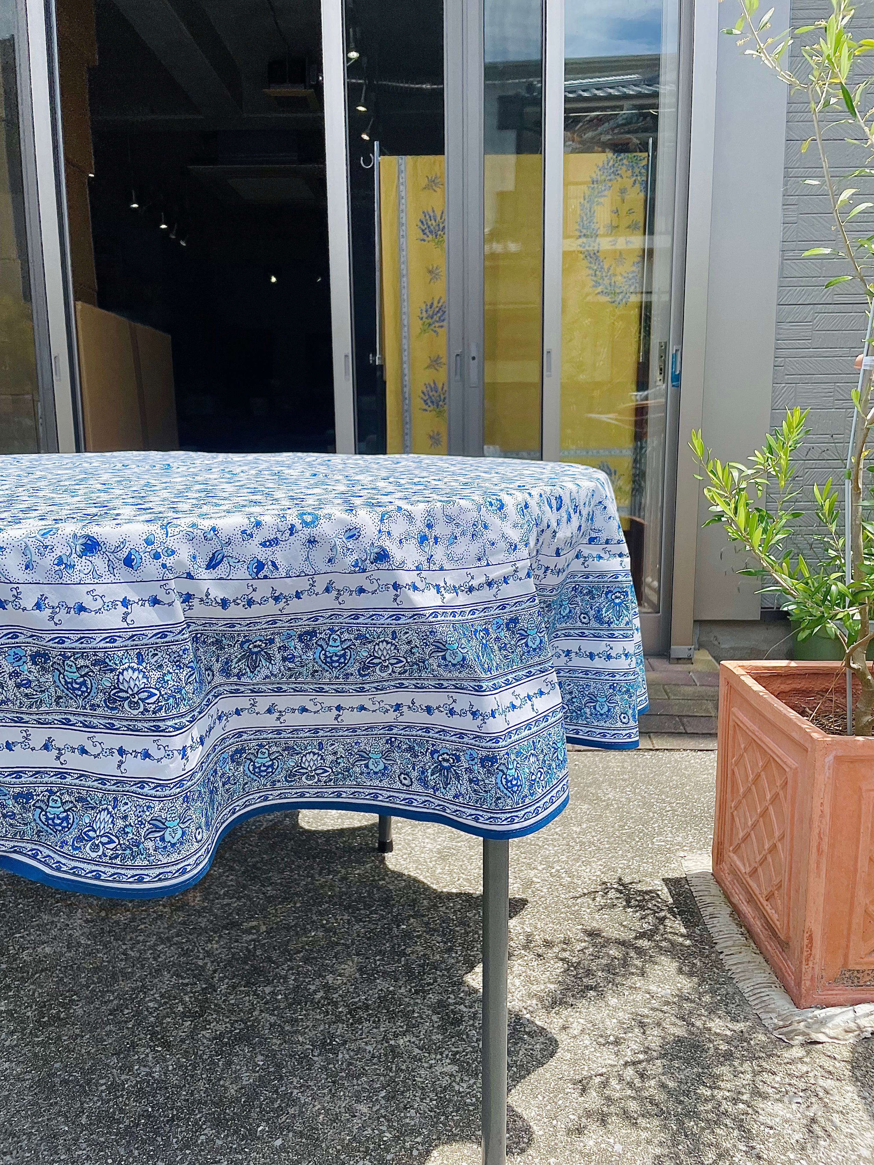 フランス製撥水クロス》フルール・デ・シャン｜ラウンドテーブル用