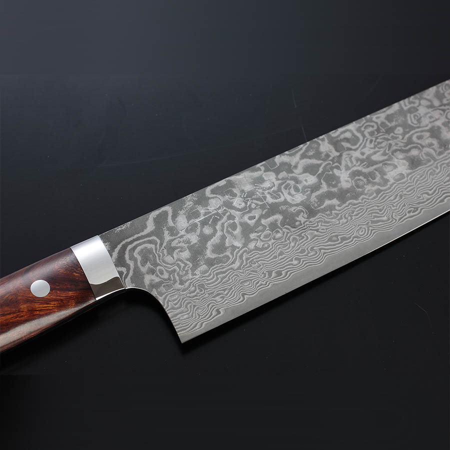 佐治 武士＞ R2/SG2 黒ダマスカス 菜切包丁 和包丁 165mm アイアン