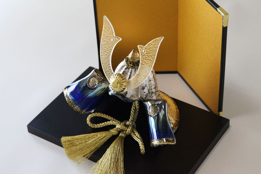 五月人形ガラスの兜飾り販売開始しました！ | 岡山のガラス工房 Glass