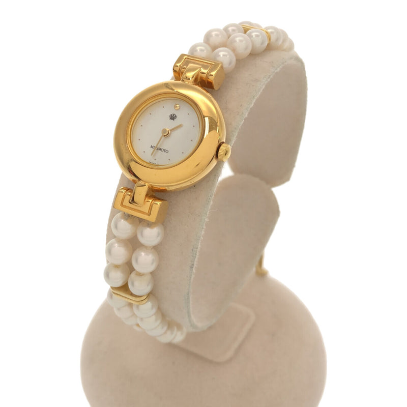 腕時計 稼働 ミキモト MIKIMOTO JAL限定 パールウォッチ 4N20-0941